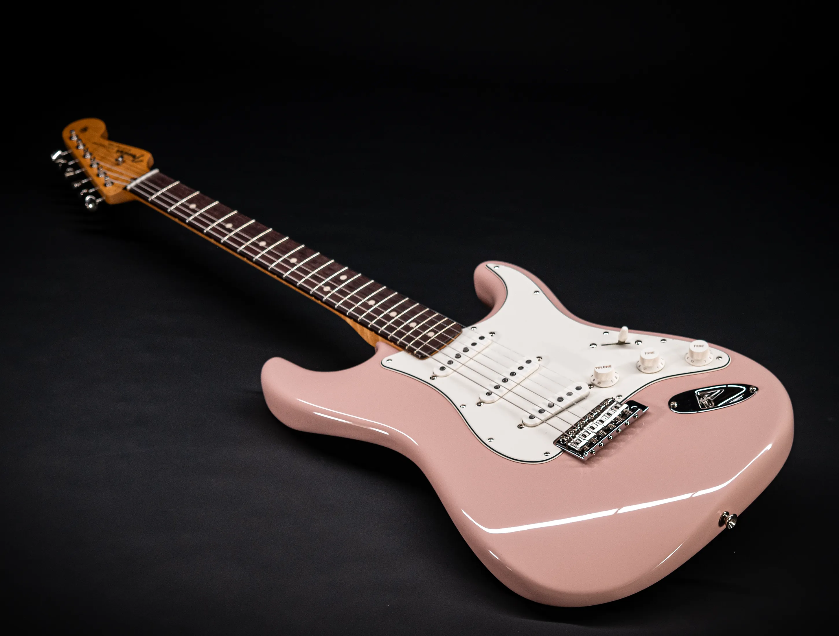 Fender MBD 1963 Stratocaster Prestige NOS flame Neck - Shell Pink