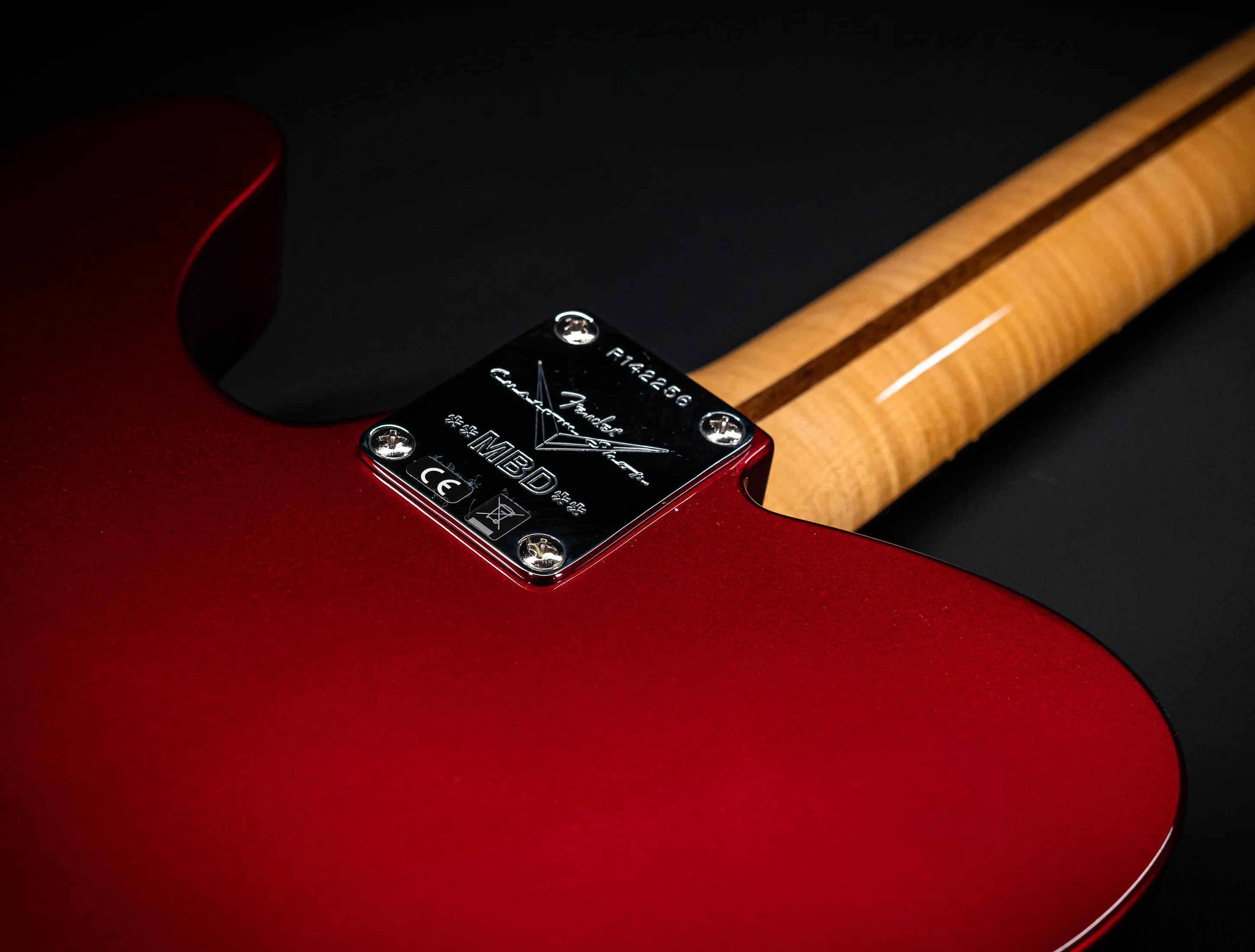 Fender MBD 1963 Telecaster Timeless NOS flame Neck - Candy Apple Red