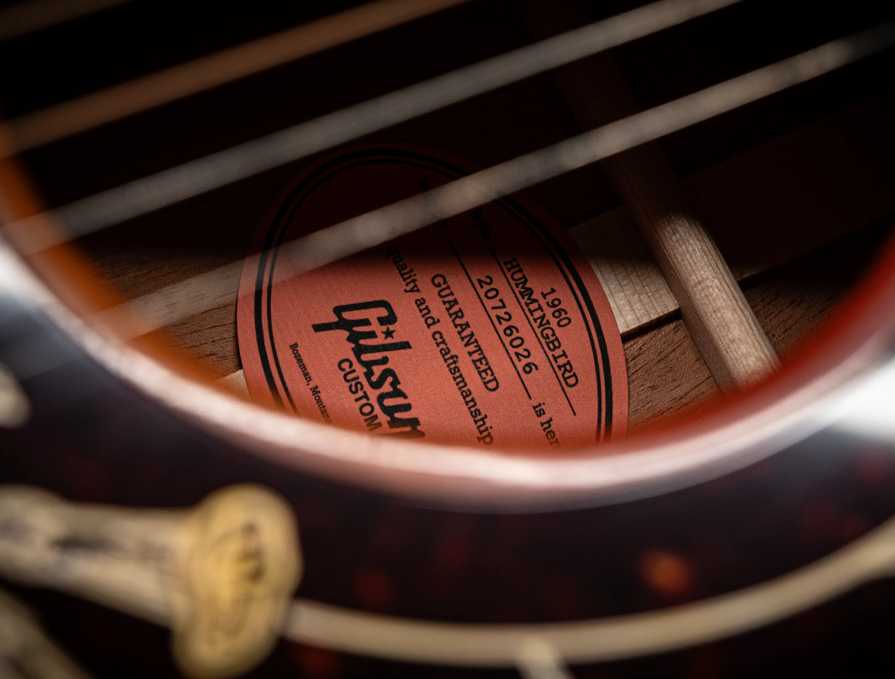 Gibson 1960 Hummingbird Double Pickguard Custom Shop thermally Aged Adirondack Antique 60s Cherry