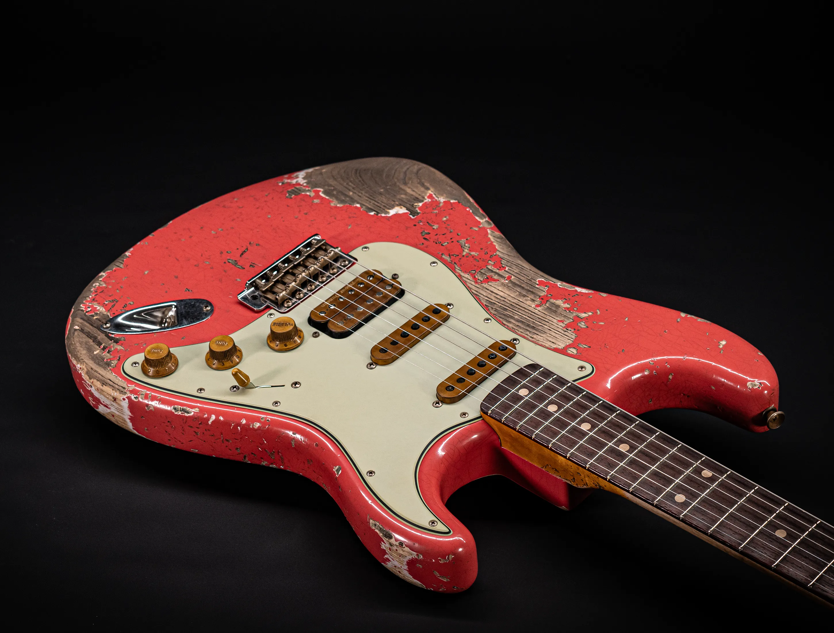 Fender MBD II 1962 Humbucker Stratocaster MIDAS Super Heavy Relic - ASH Body Fiesta Red