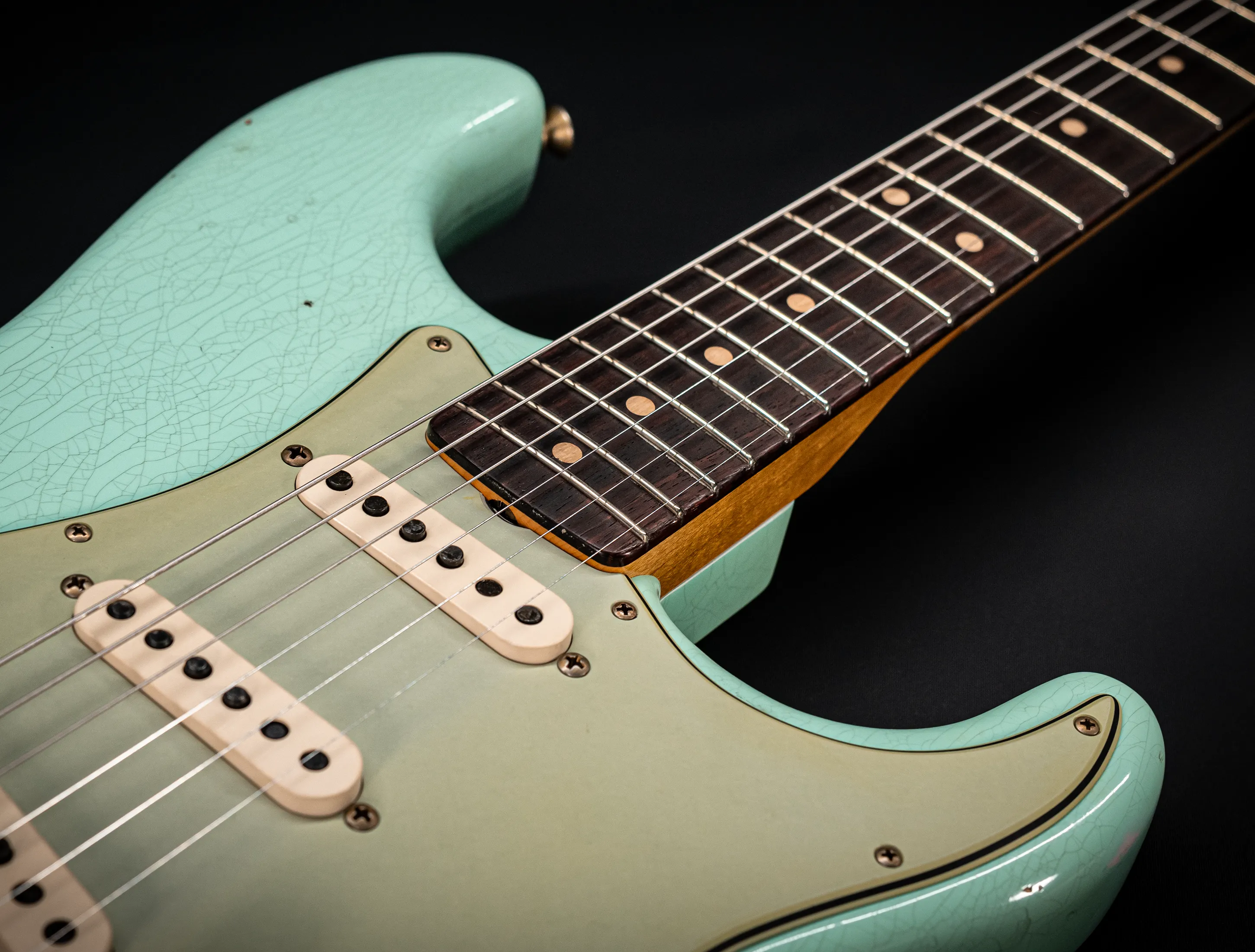 Fender MBD 1963 Stratocaster Relic - Aged Surf Green
