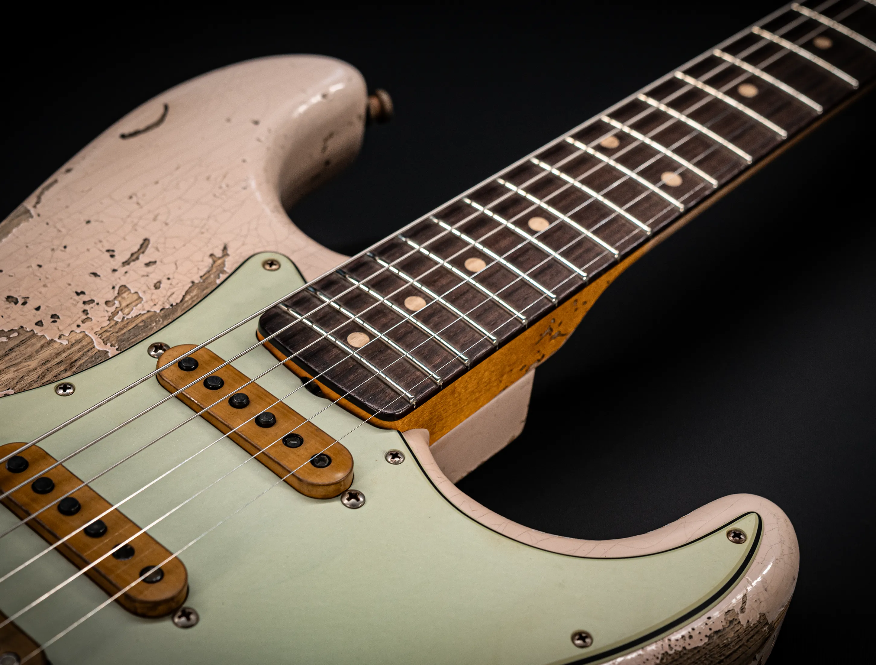 Fender MBD II 1962 Humbucker Stratocaster MIDAS Super Heavy Relic - ASH Body Shell Pink