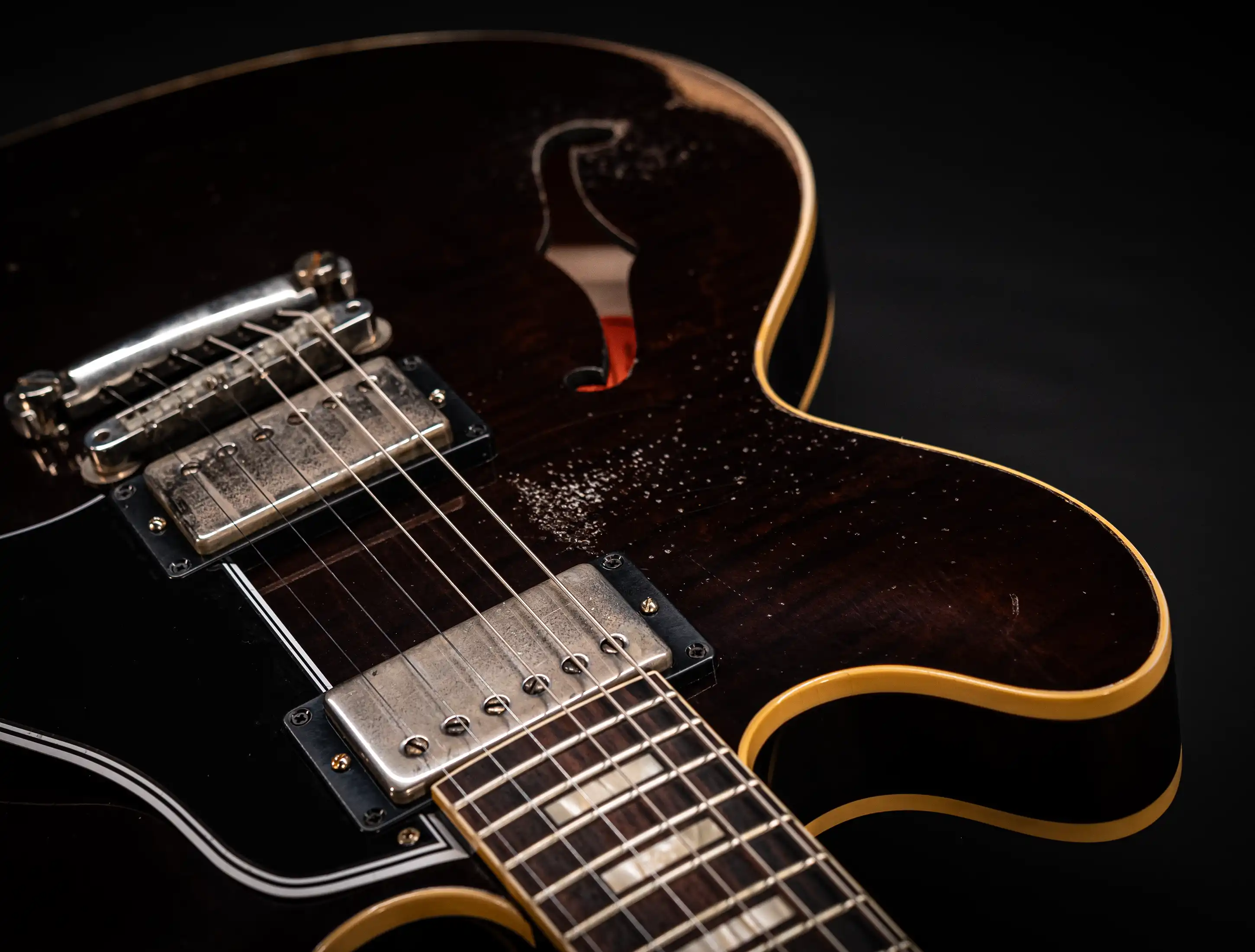 a154411 Gibson-ES-335-1964-Custom-Shop-Murphy-Lab-Heavy-Aged-Figured-Maple-Antique-Walnut-Stain