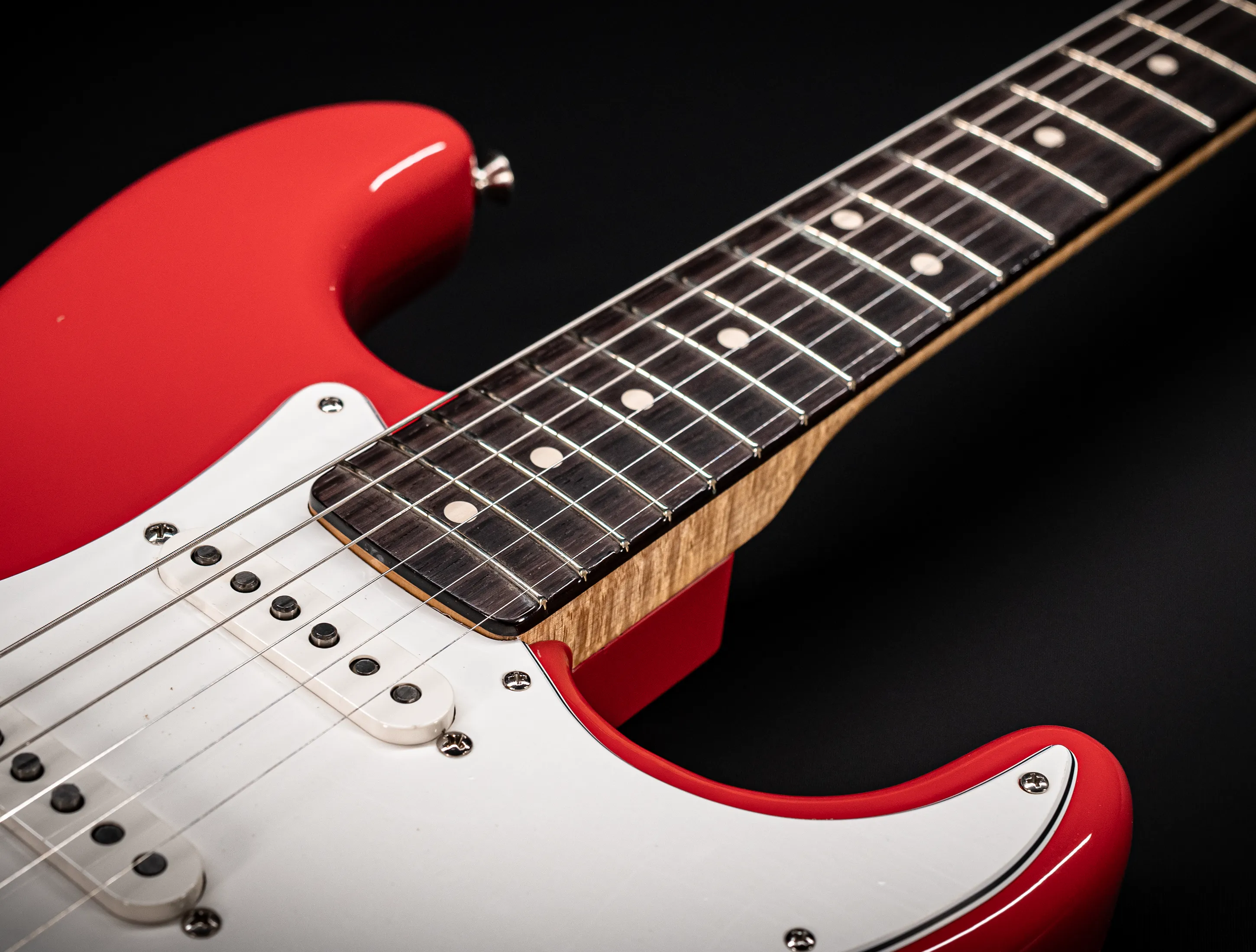 Fender MBD 1963 Humbucker Stratocaster GLOSS NOS flame Neck - Fiesta Red