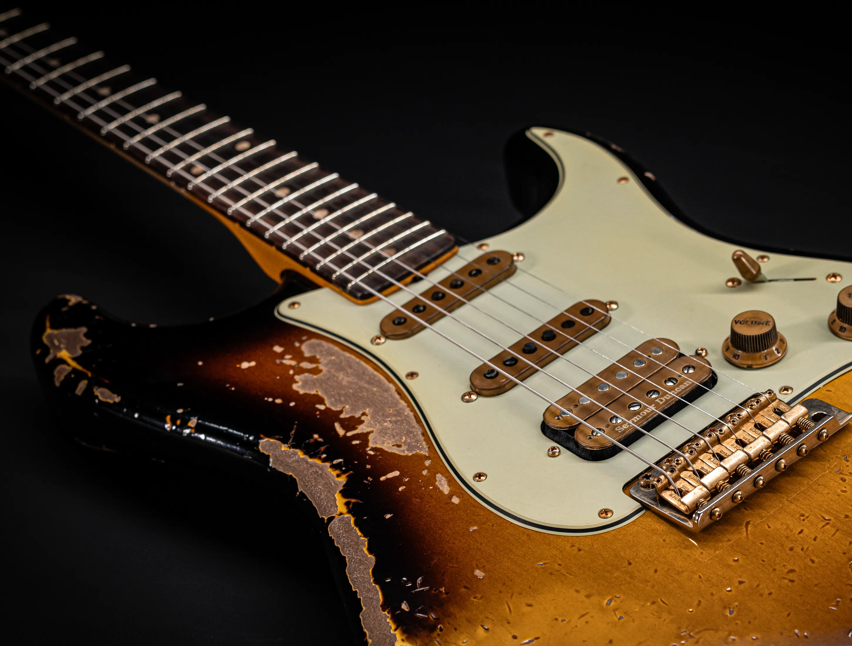 Fender MBD II 1962 Humbucker Stratocaster MIDAS Super Heavy Relic - ALDER Body Sunburst