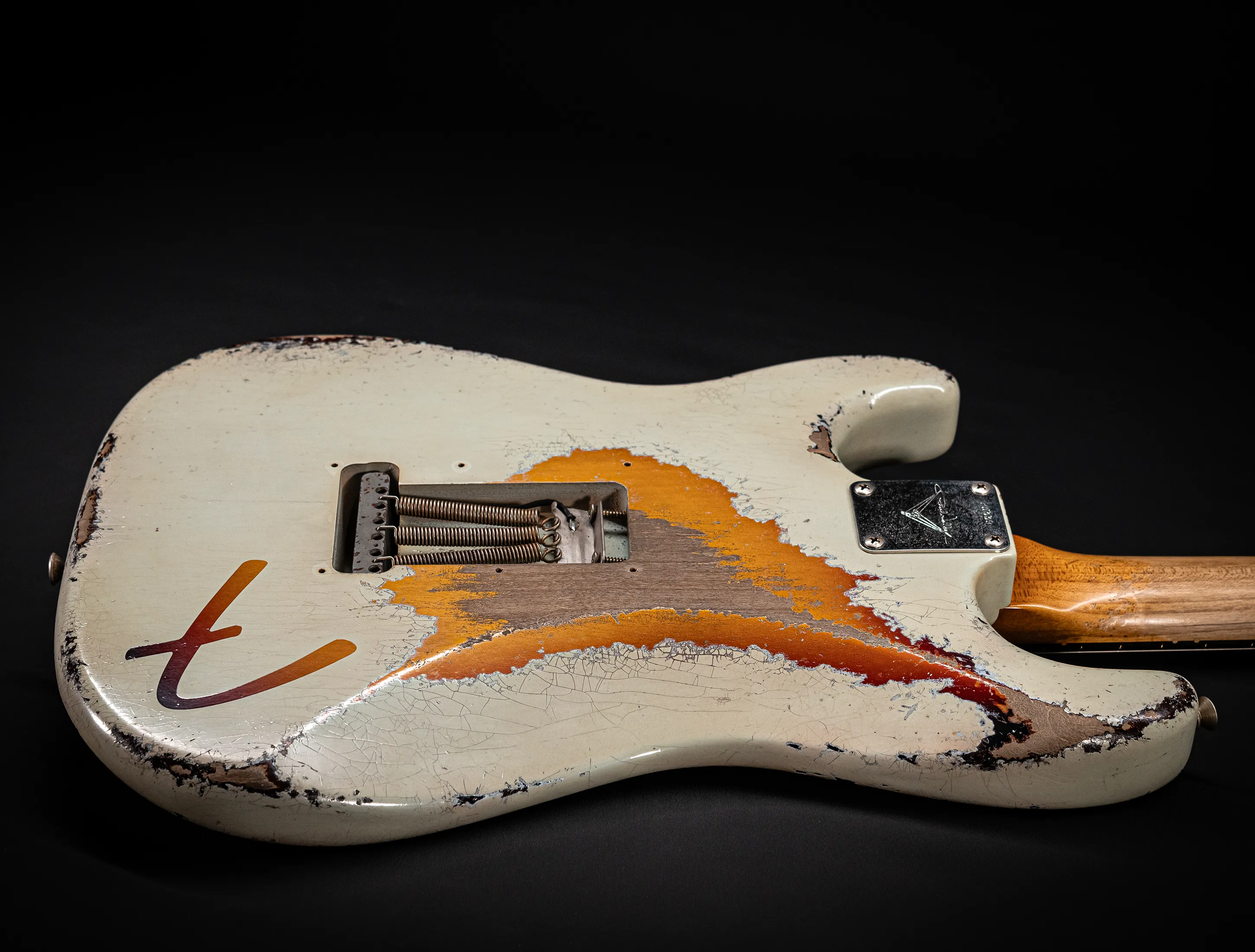 Fender Masterbuilt Paul Waller 1961 F-branded Ex Pin-Up Stratocaster Heavy Relic Sonic Blue over Sunburst