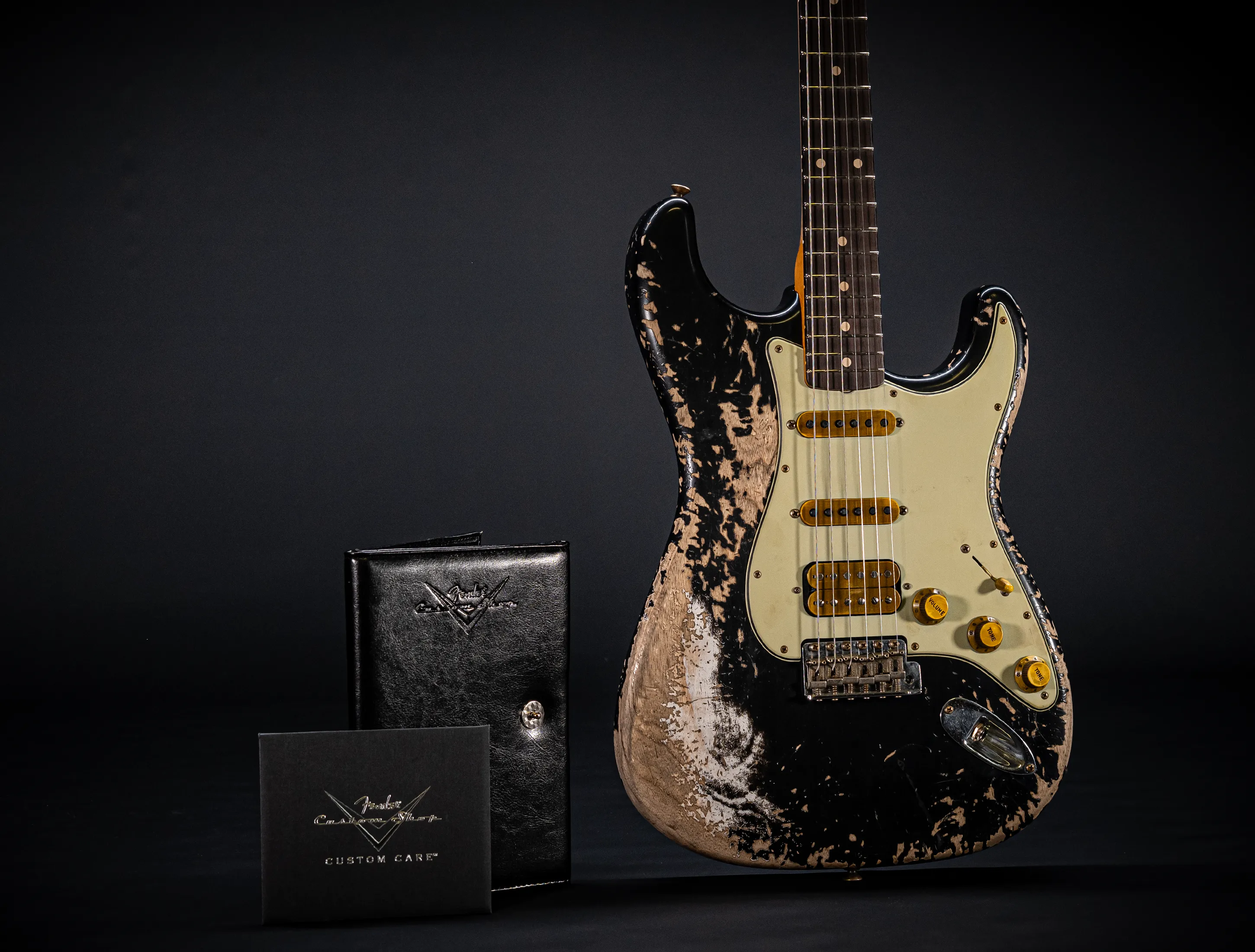 Fender MBD II Limited 1962 Humbucker Stratocaster MIDAS Super Heavy Relic - ASH Body Black