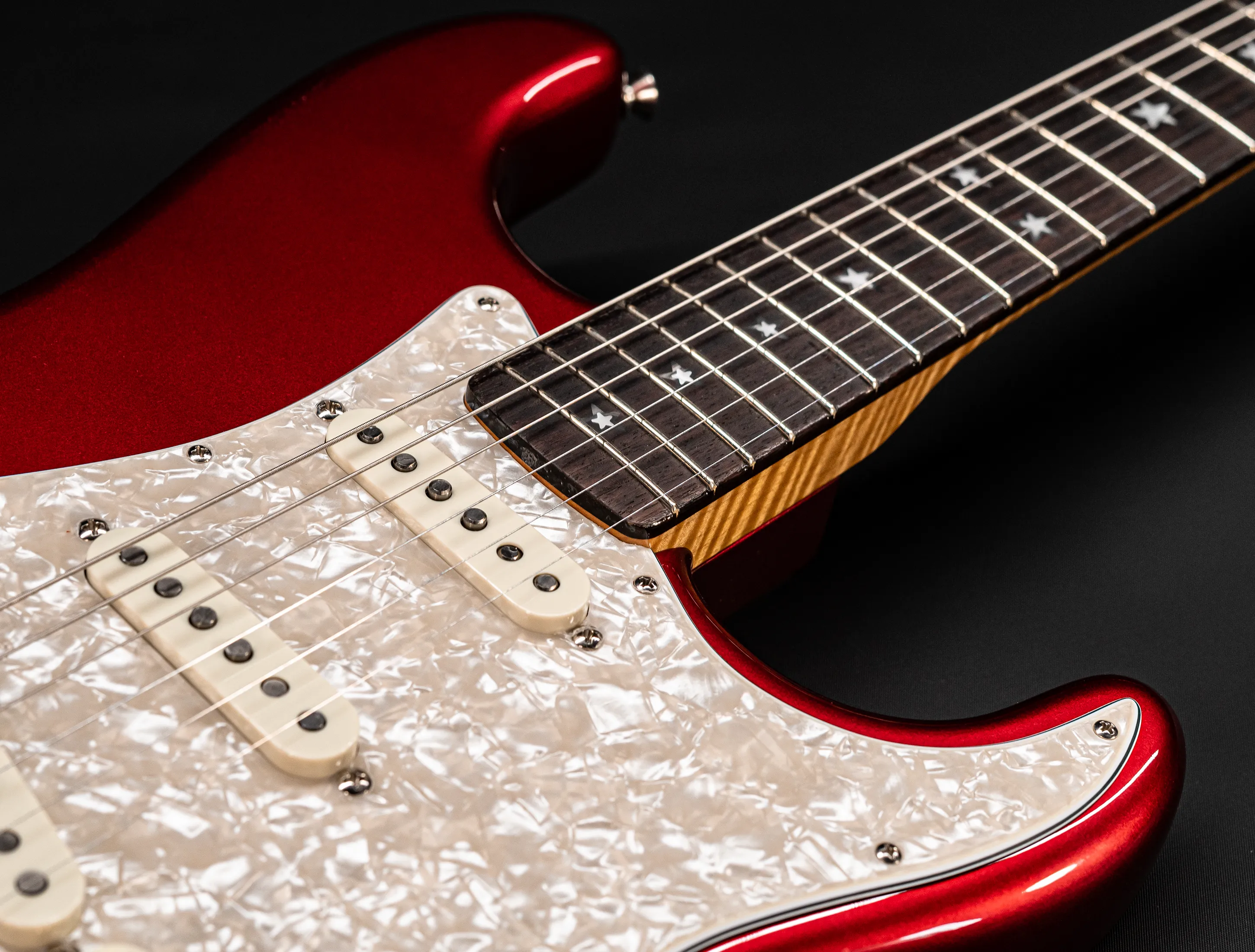 a163005 Fender MBD Limited 60s STARS Stratocaster NOS flame Neck - Candy Apple Red