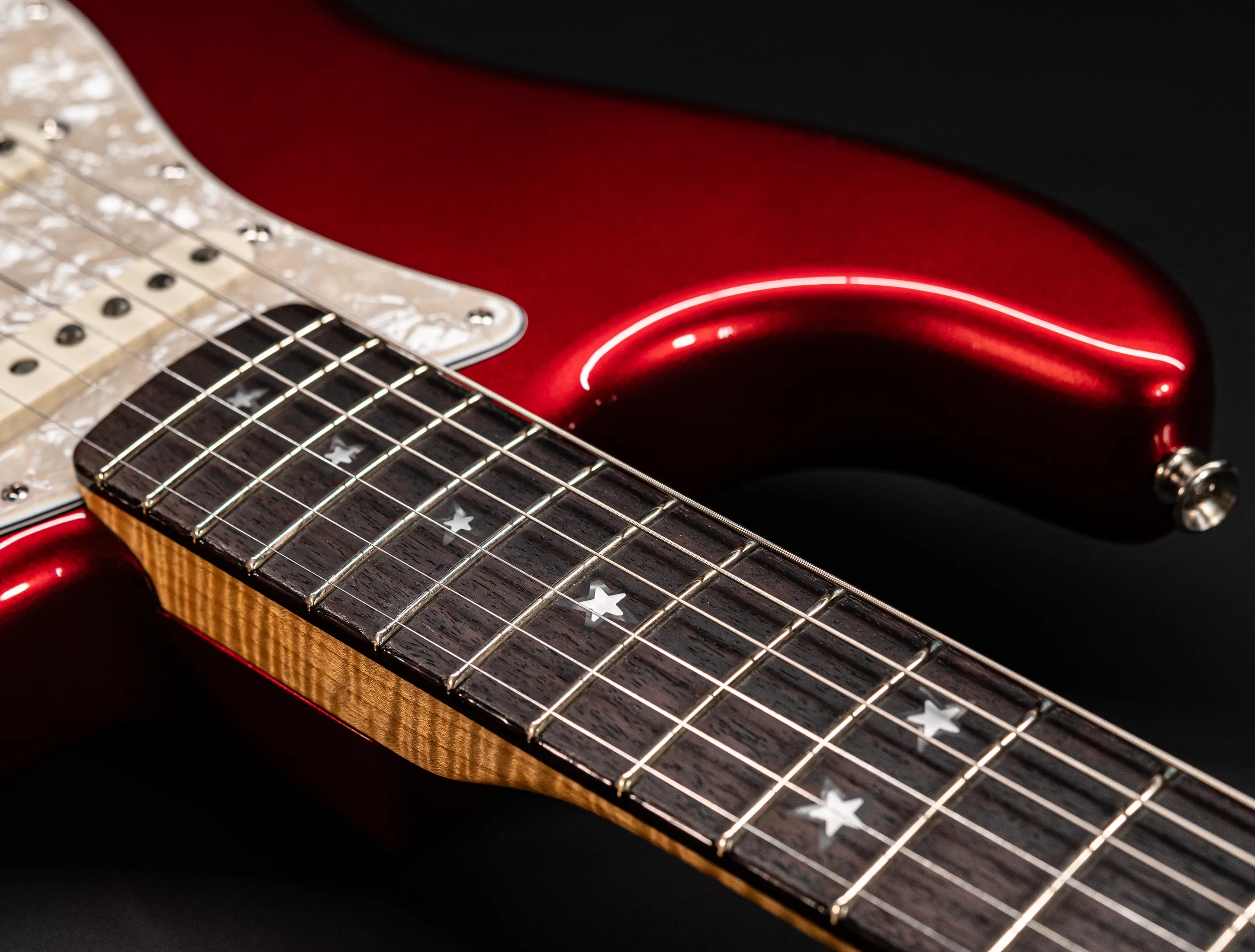 a163022 Fender MBD Limited 60s STARS Stratocaster NOS flame Neck - Candy Apple Red