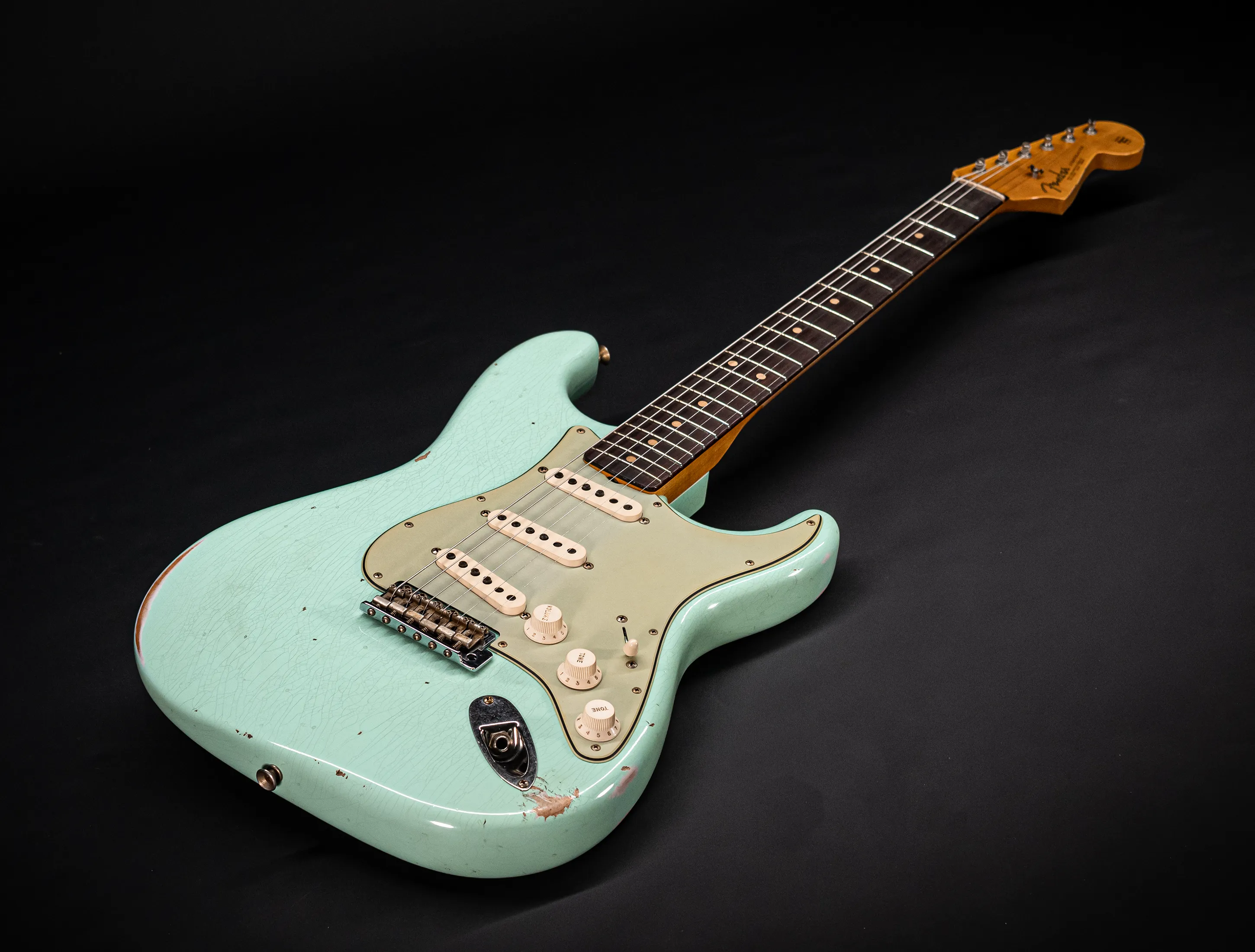 Fender MBD 1963 Stratocaster Relic - Aged Surf Green