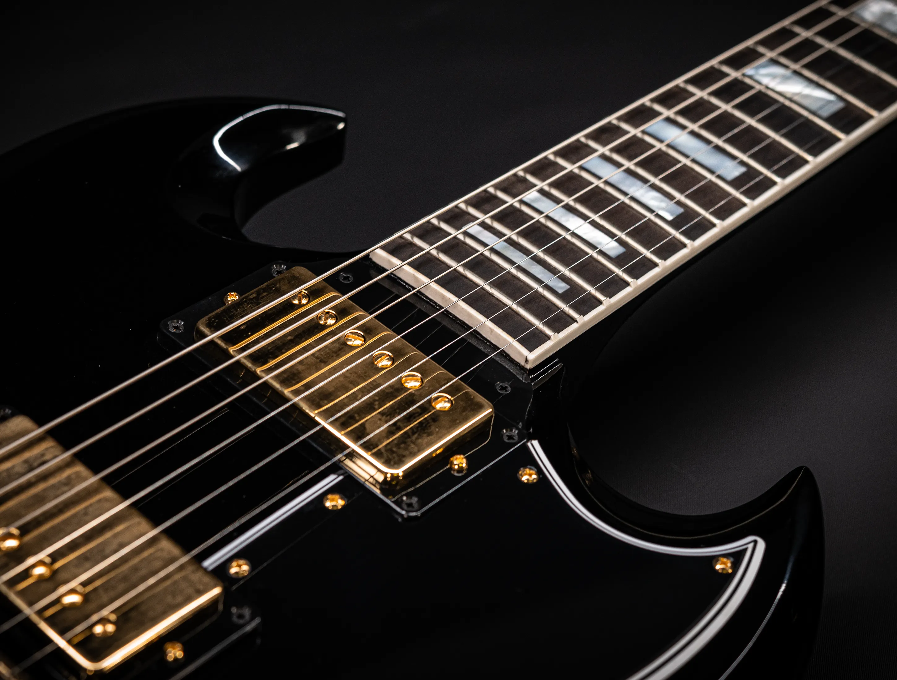 a164365 Gibson SG Custom 2 Pickup GLOSS Ebony