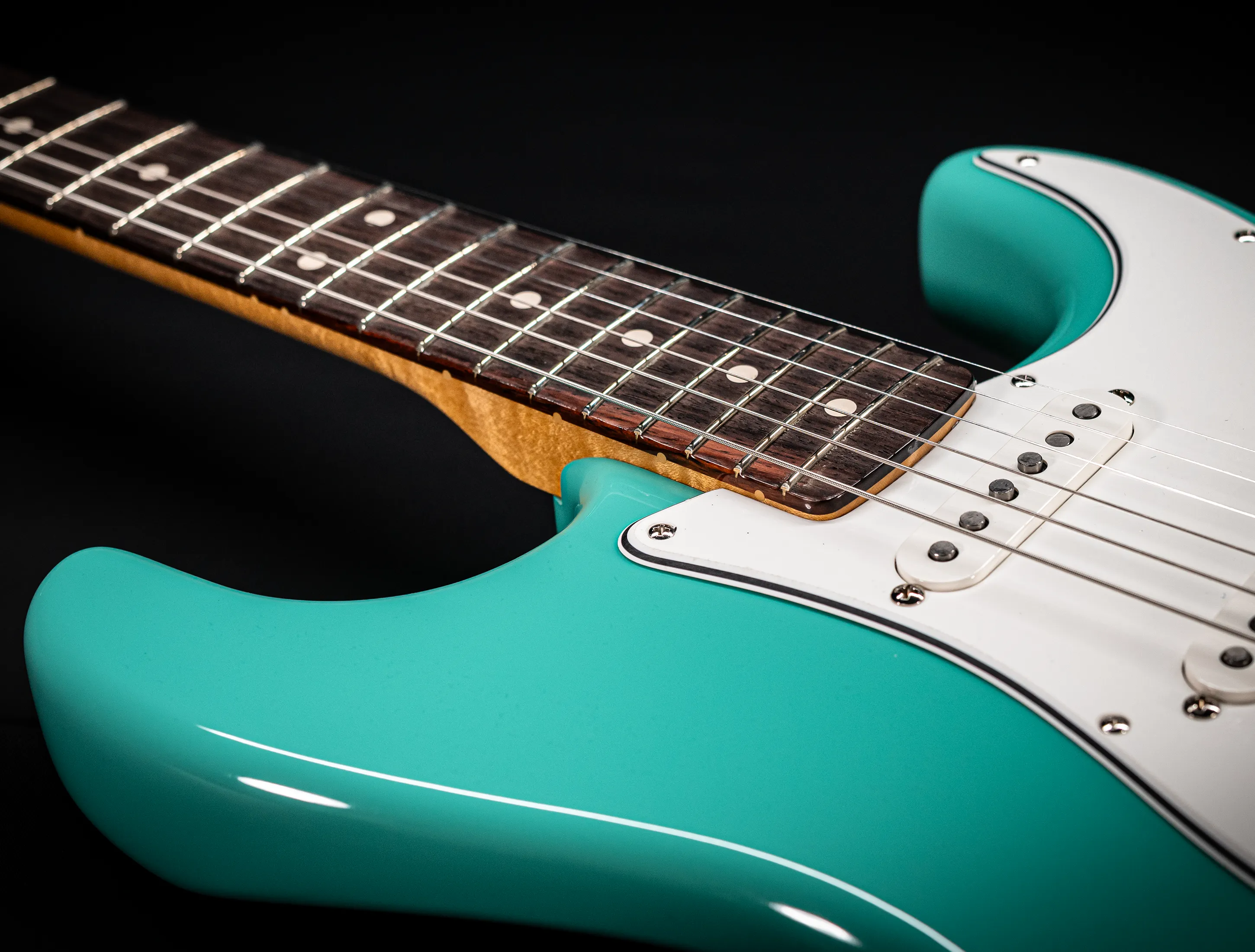 Fender MBD 1963 Stratocaster GLOSS NOS flame Neck - Sea Foam Green