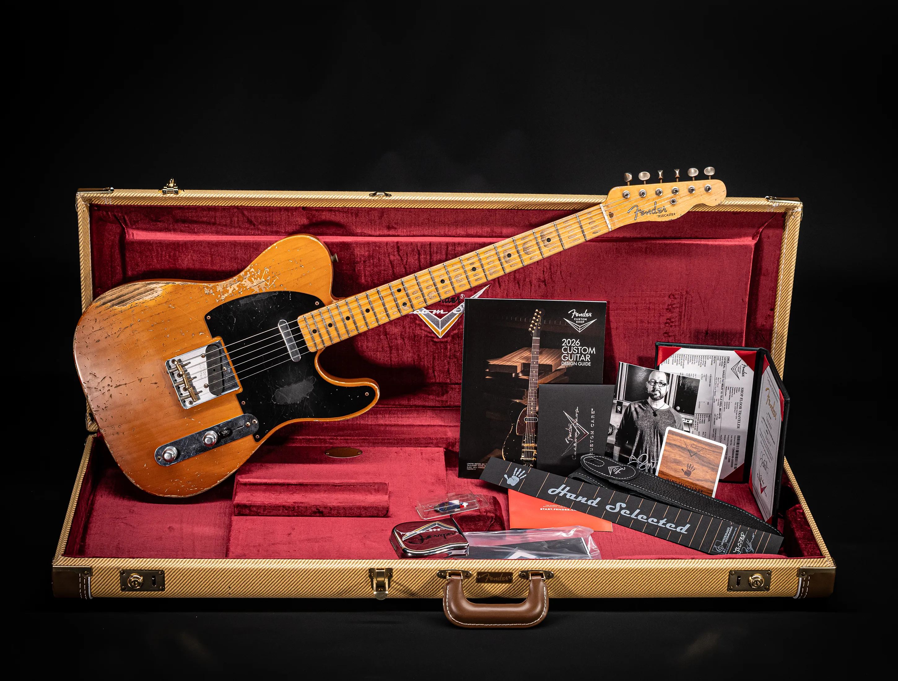 Fender Senior Masterbuilt Jason Smith 1952 Telecaster Heavy Relic - 1pc Ash Butterscotch Blonde