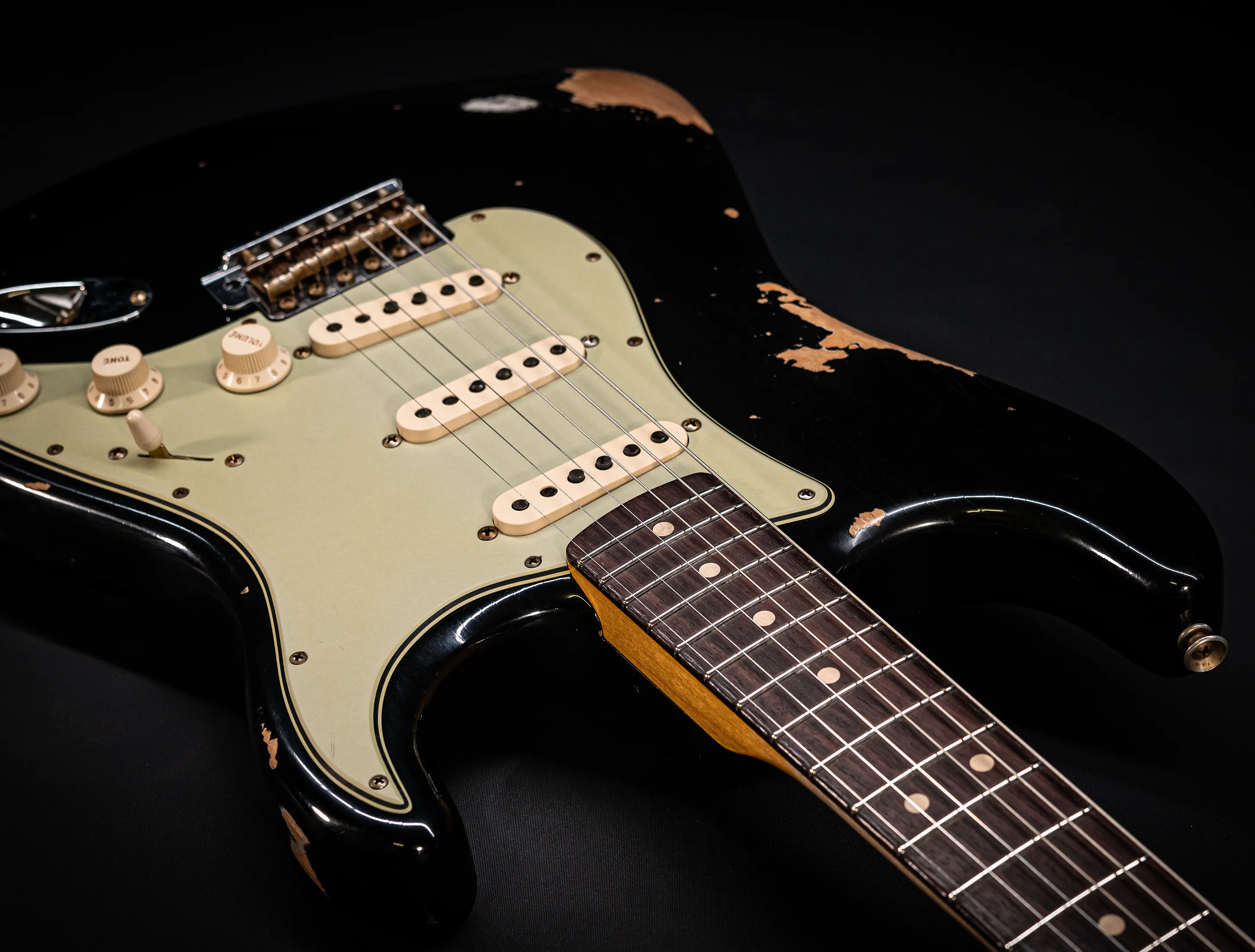 a173133Fender MBD Limited 1963 Stratocaster Heavy Relic - Black Muikhaus-Hermann