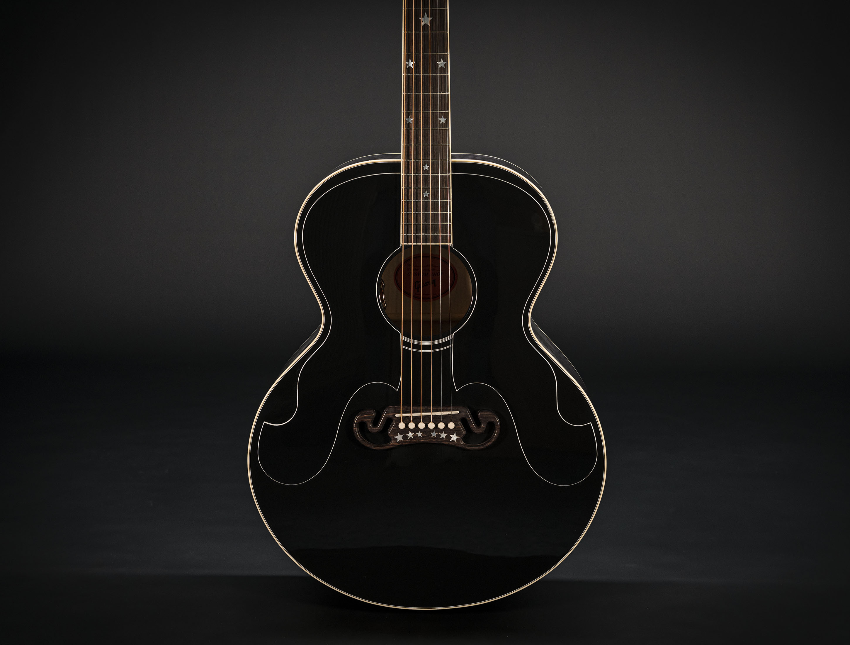 Gibson J-180 EV-BR Custom Shop Moustache Star DLX - Factory Black