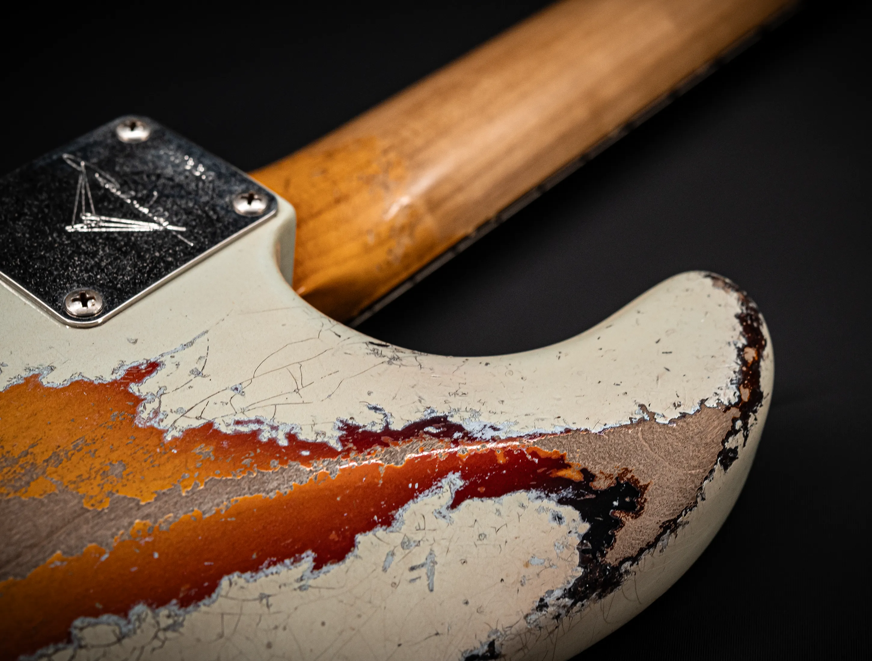 Fender Masterbuilt Paul Waller 1961 F-branded Ex Pin-Up Stratocaster Heavy Relic Sonic Blue over Sunburst