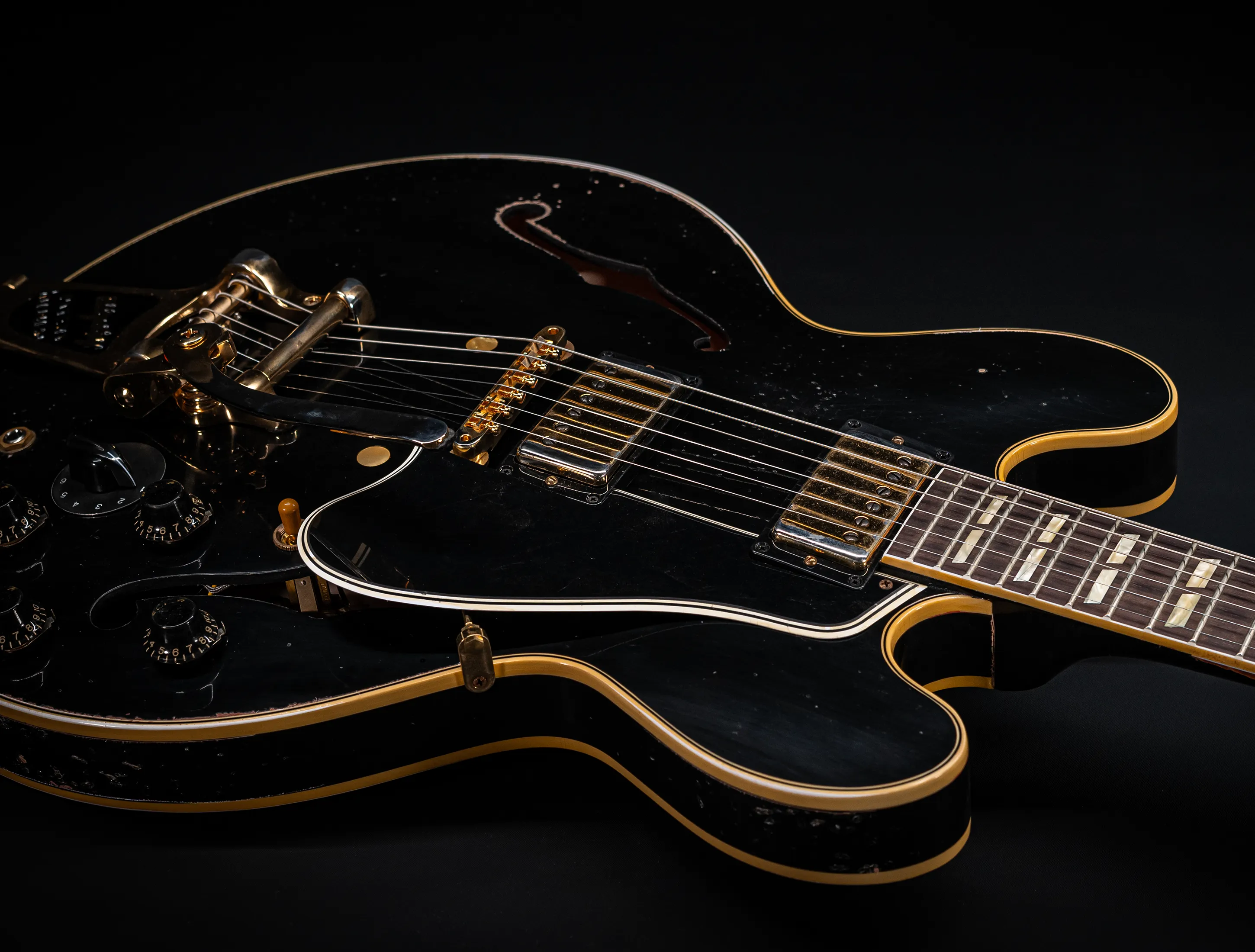 Gibson ES-345 1959 Bigsby Varitone Custom Shop Murphy Lab Heavy Aged - Ebony