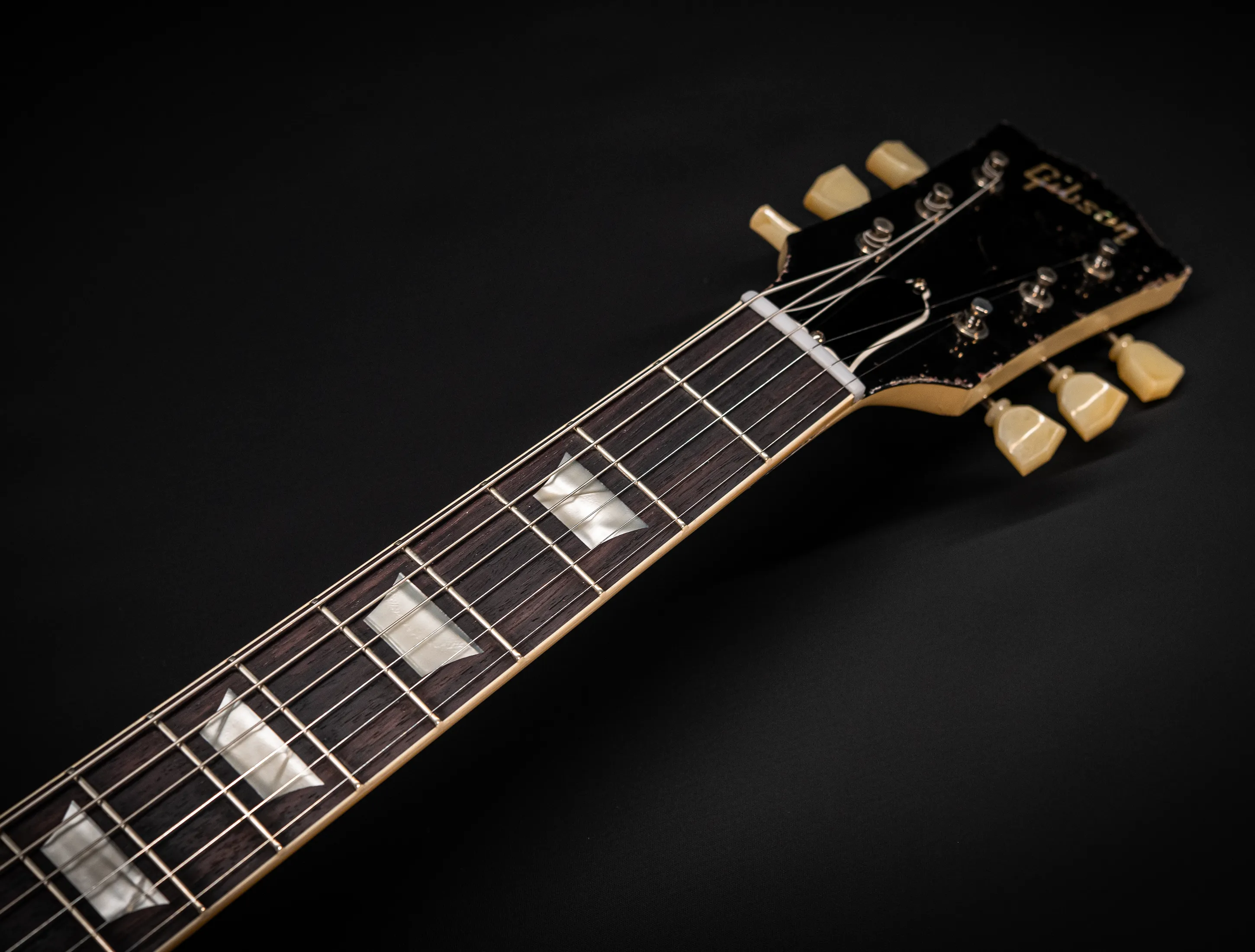 a162833 Gibson Les Paul 1958 Standard Murphy LAB Heavy Aged Black Checkerboard