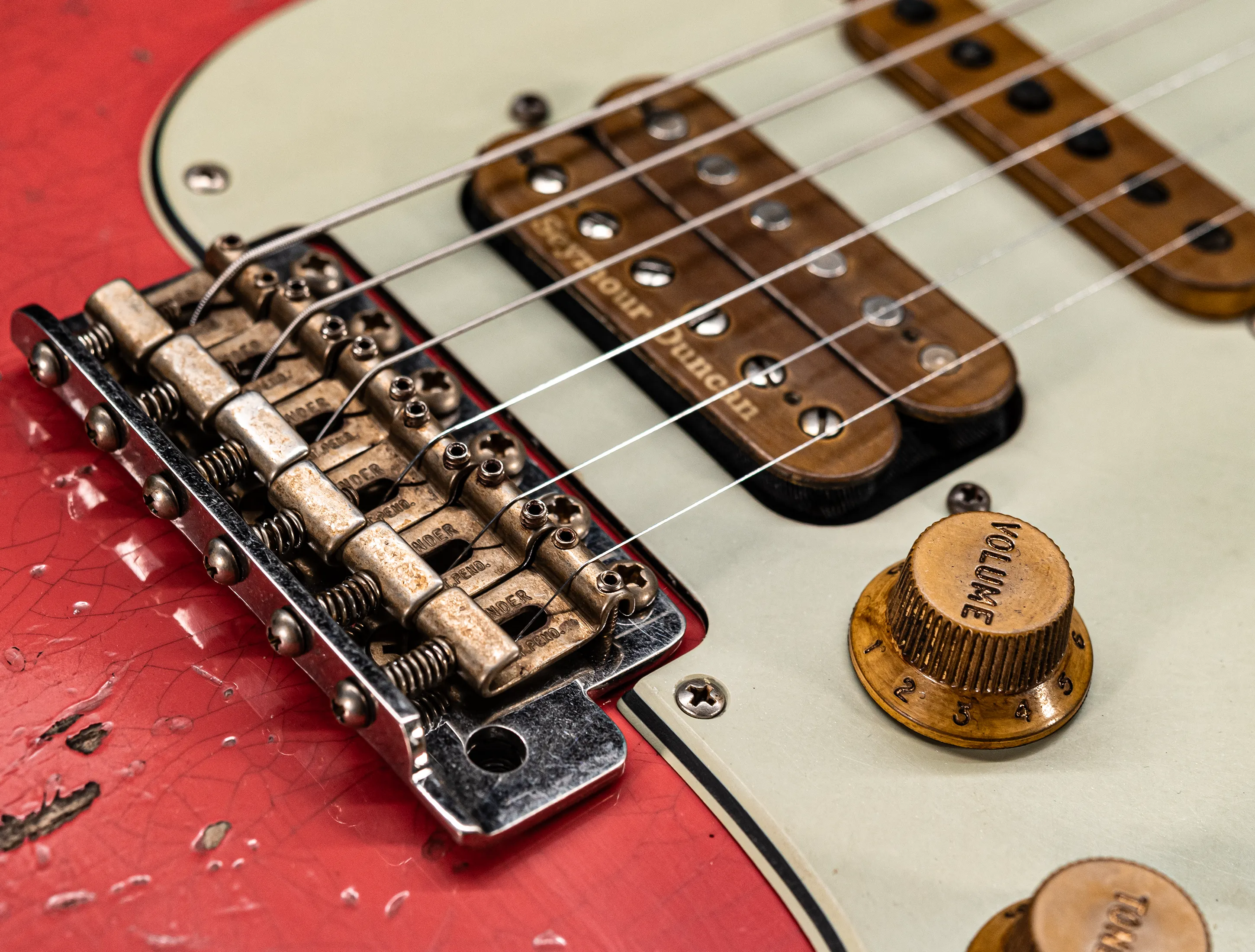Fender MBD II 1962 Humbucker Stratocaster MIDAS Super Heavy Relic - ASH Body Fiesta Red