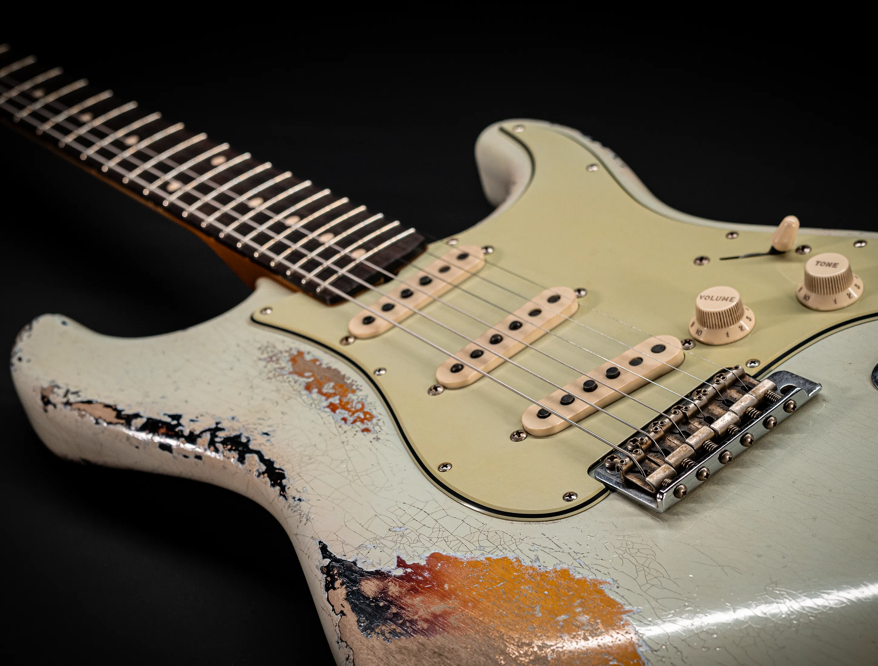 Fender Masterbuilt Paul Waller 1961 F-branded Ex Pin-Up Stratocaster Heavy Relic Sonic Blue over Sunburst