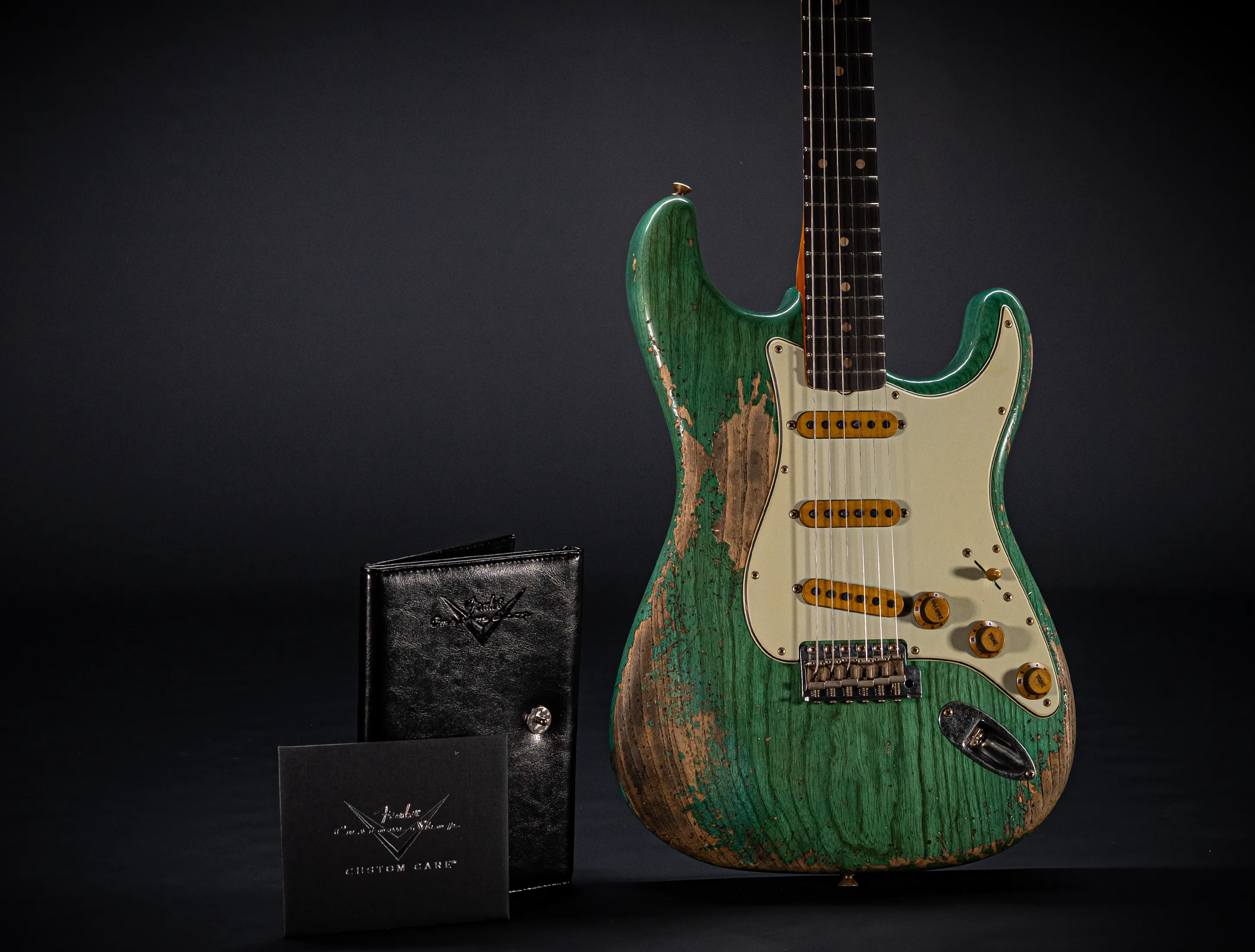 Fender MBD II 1962 Stratocaster MIDAS Super Heavy Relic - ASH Body Teal Green Transparent