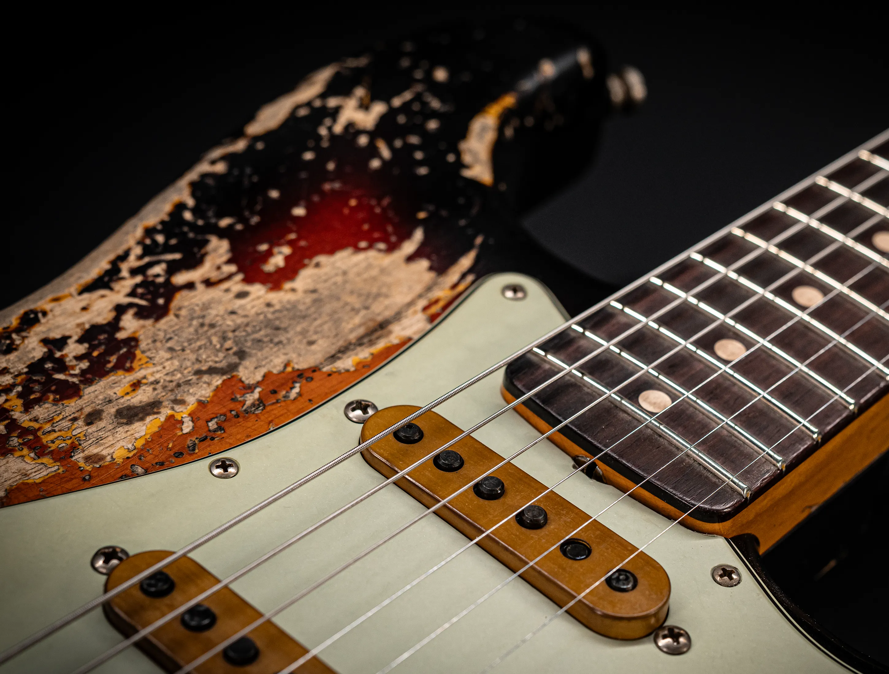 Fender MBD II 1962 Humbucker Hardtail Stratocaster MIDAS Super Heavy Relic - ASH Body Sunburst