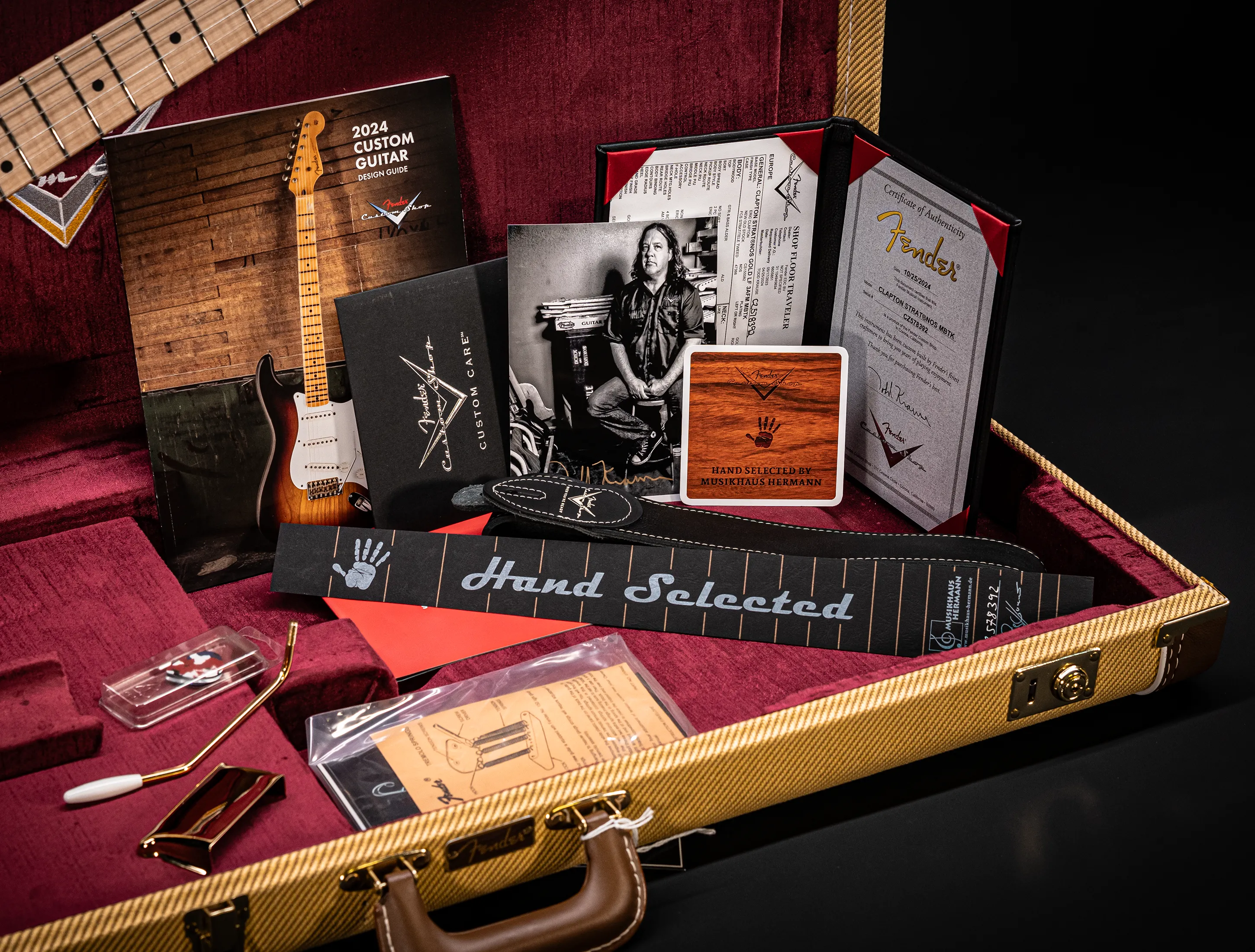 a165277 Fender Masterbuilt Todd Krause GOLD LEAF Eric Clapton Stratocaster - 24 Karat Gold
