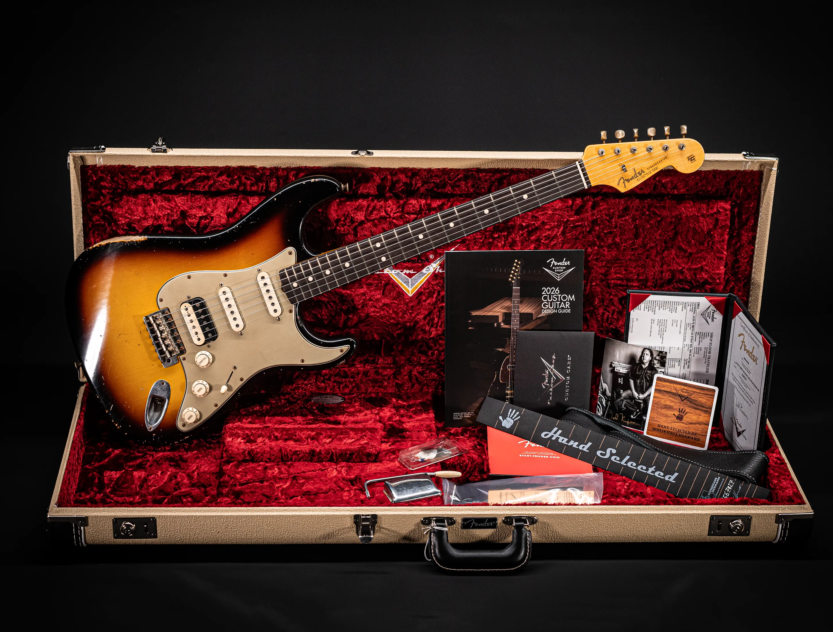 Fender Senior Masterbuilt Todd Krause 1963 Humbucker Stratocaster Relic - Sunburst