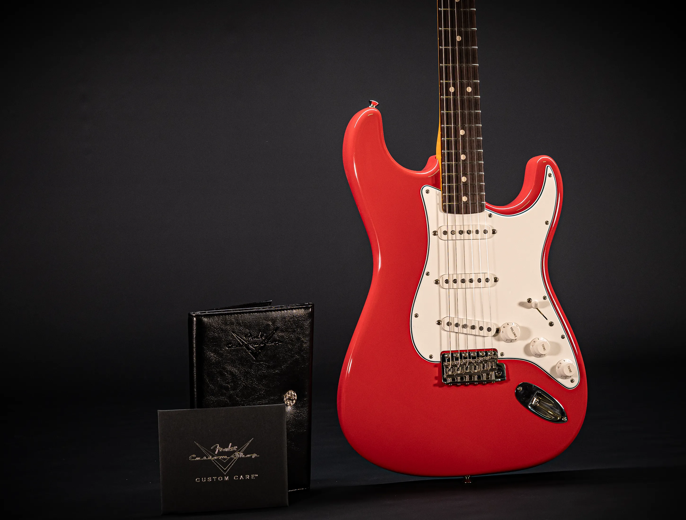 Fender MBD Limited 1963 Stratocaster Timeless NOS flame Neck - Fiesta Red