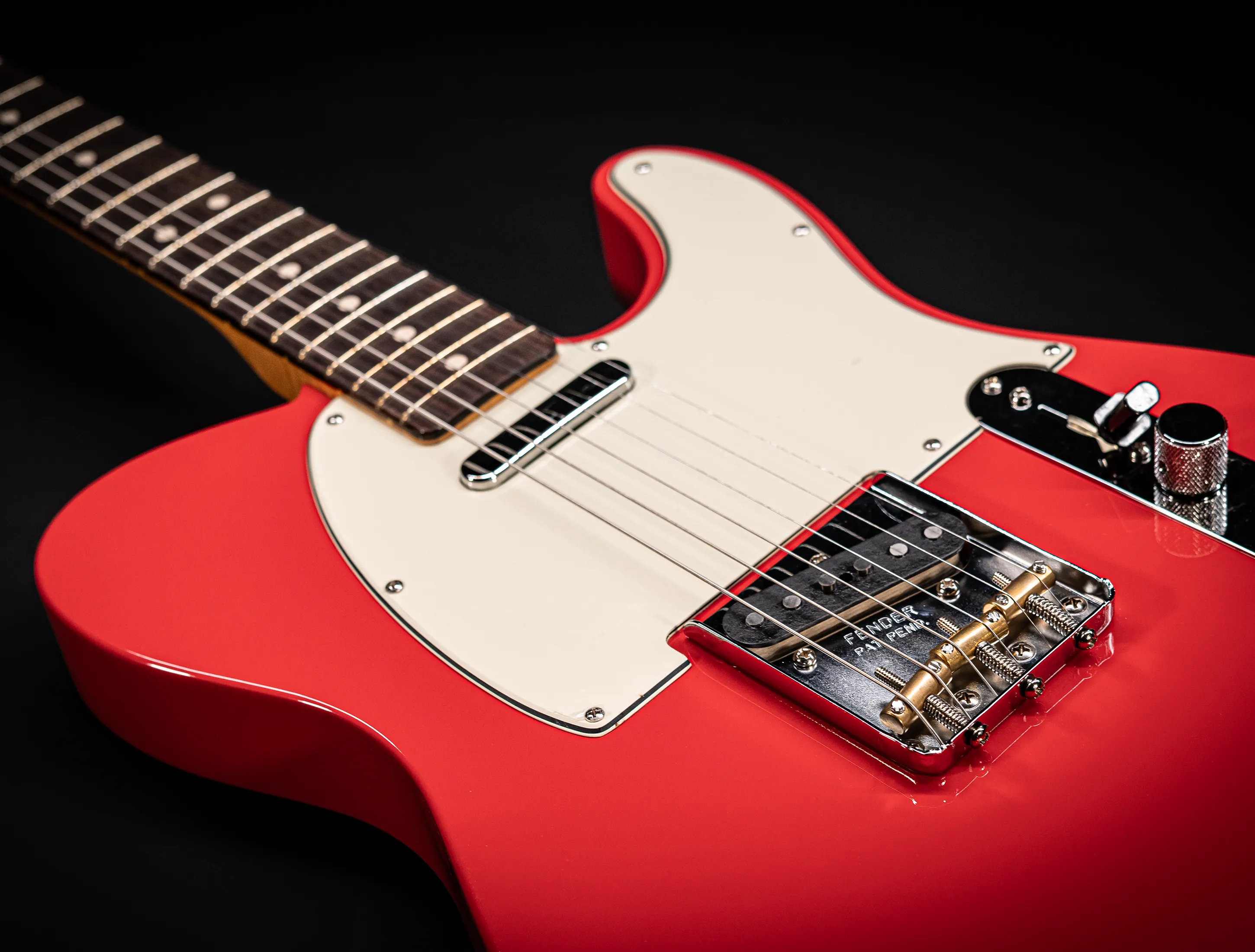 a164322 Fender MBD Limited 1963 Telecaster Timeless NOS flame Neck - Fiesta Red
