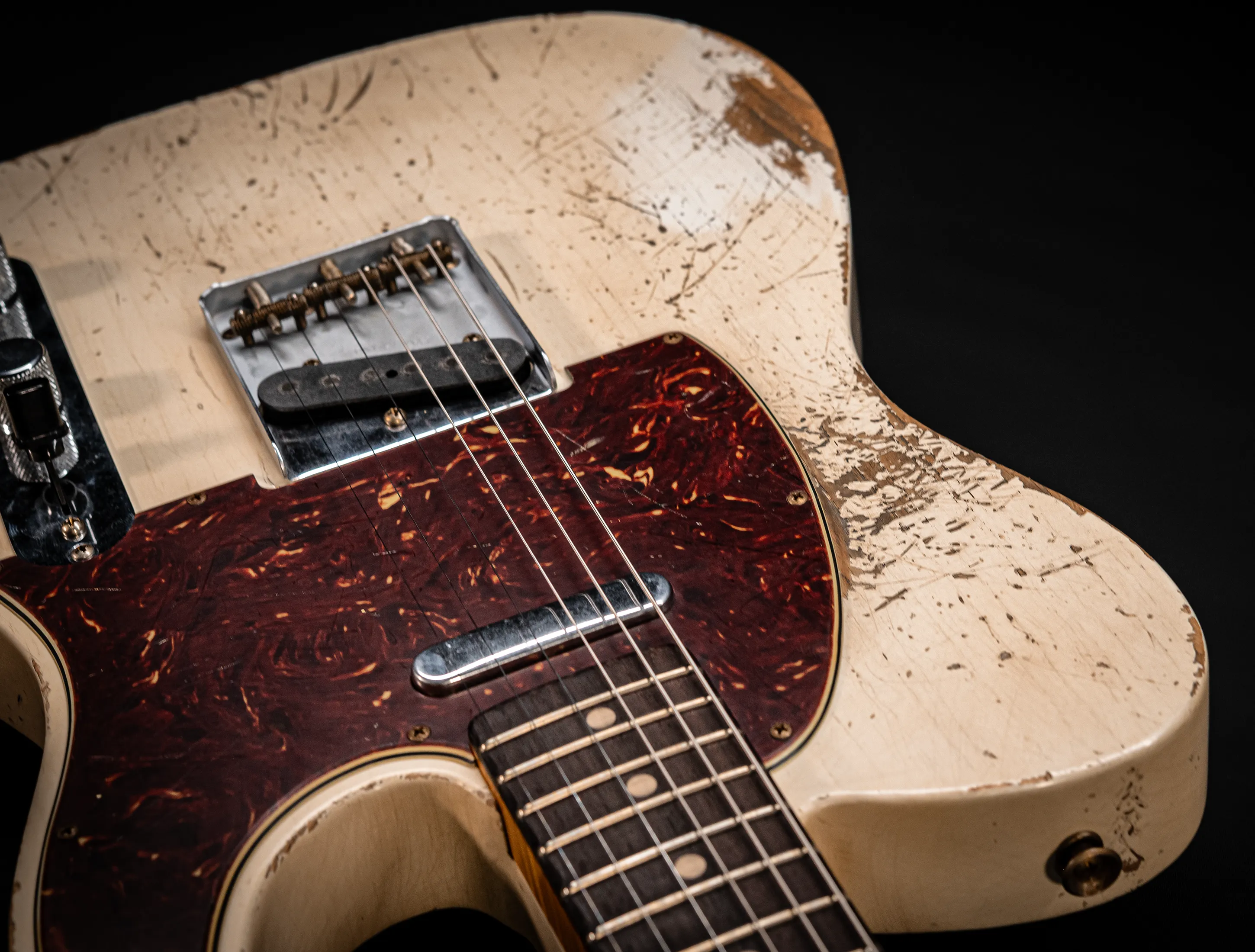 a162528 Fender Masterbuilt Jason Smith 1963 Telecaster Heavy Relic - Smoked Olympic White