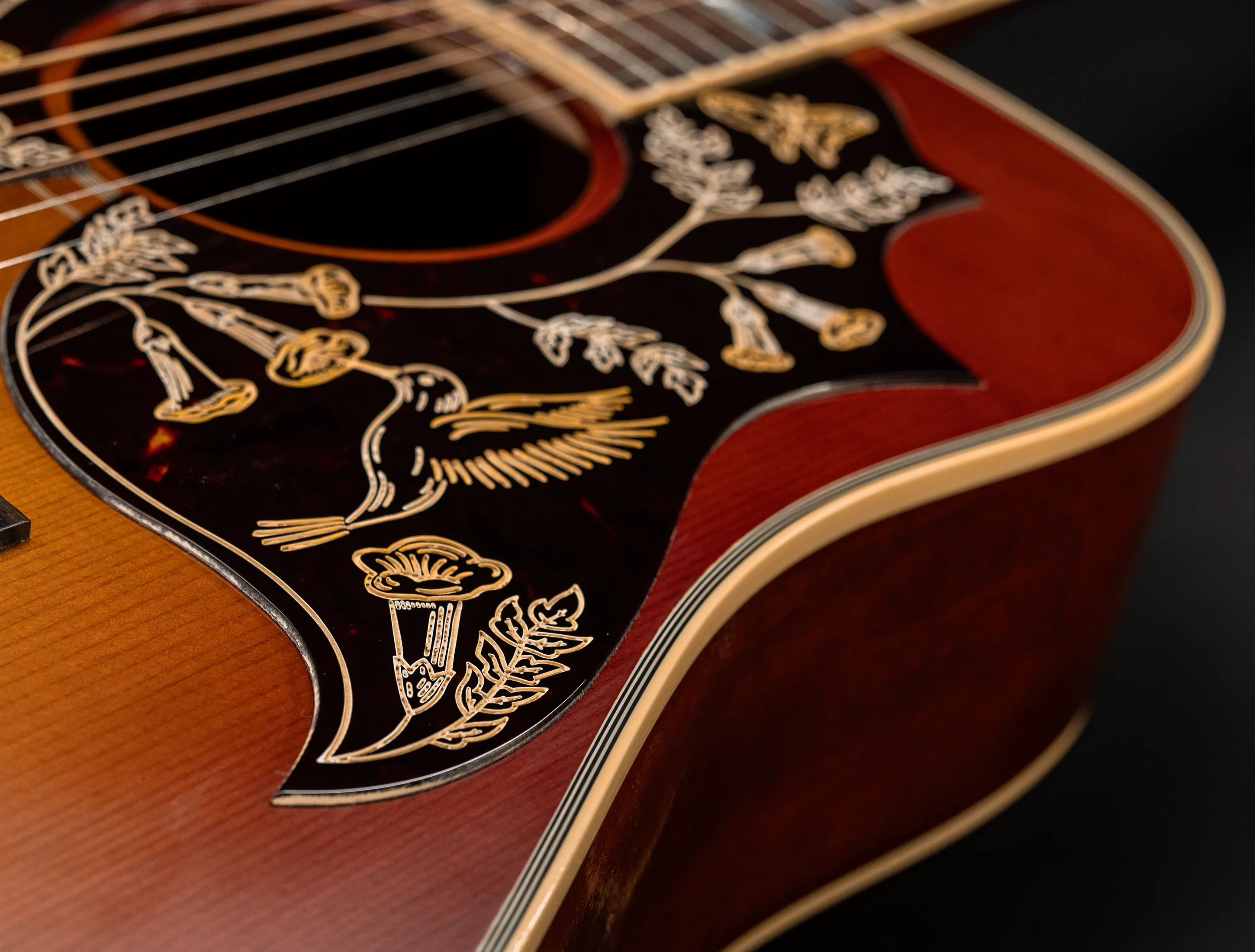 Gibson 1960 Hummingbird Double Pickguard Custom Shop thermally Aged Adirondack Antique 60s Cherry