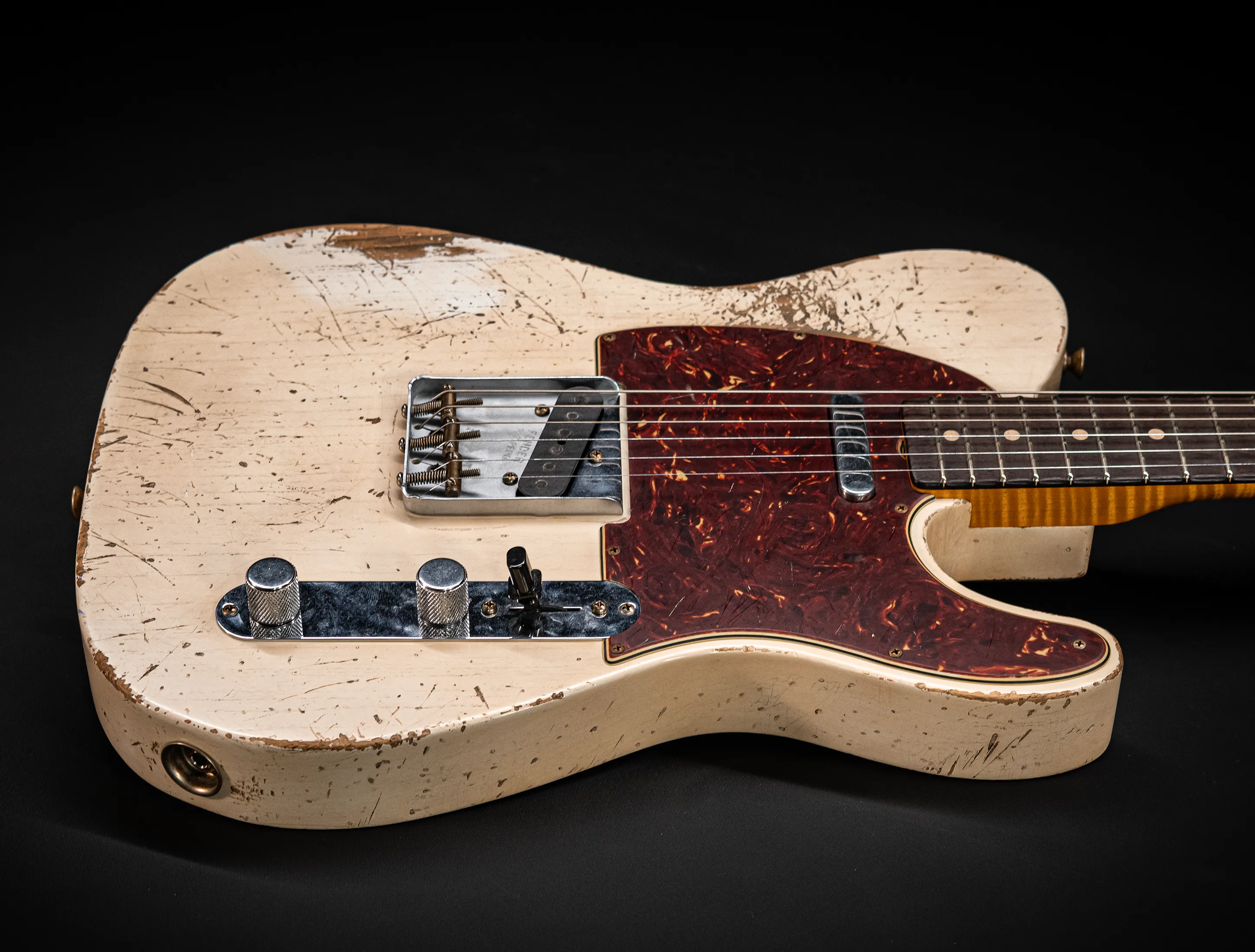 a162506 Fender Masterbuilt Jason Smith 1963 Telecaster Heavy Relic - Smoked Olympic White