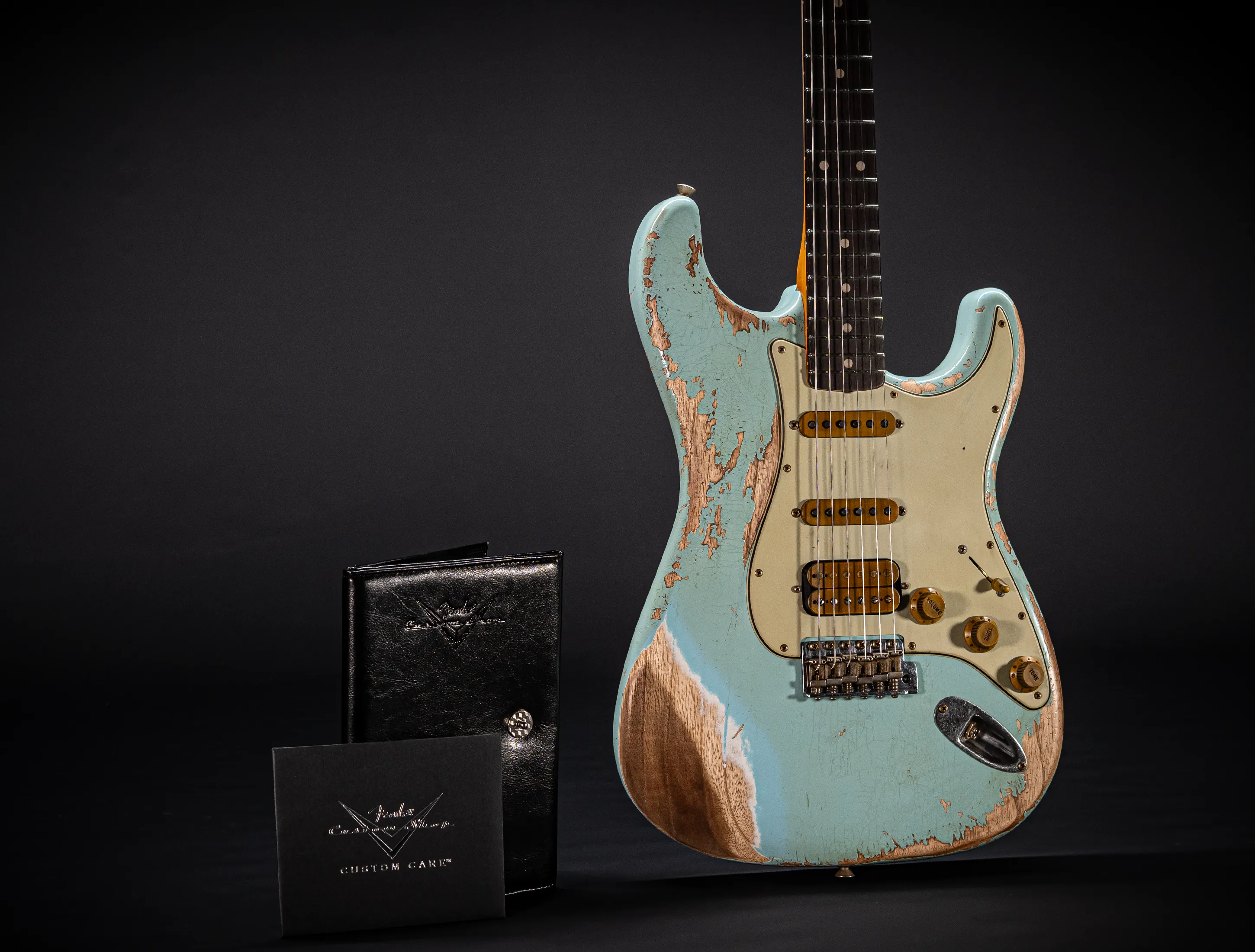 Fender MBD II 1962 Humbucker Stratocaster MIDAS Super Heavy Relic - ASH Body Daphne Blue