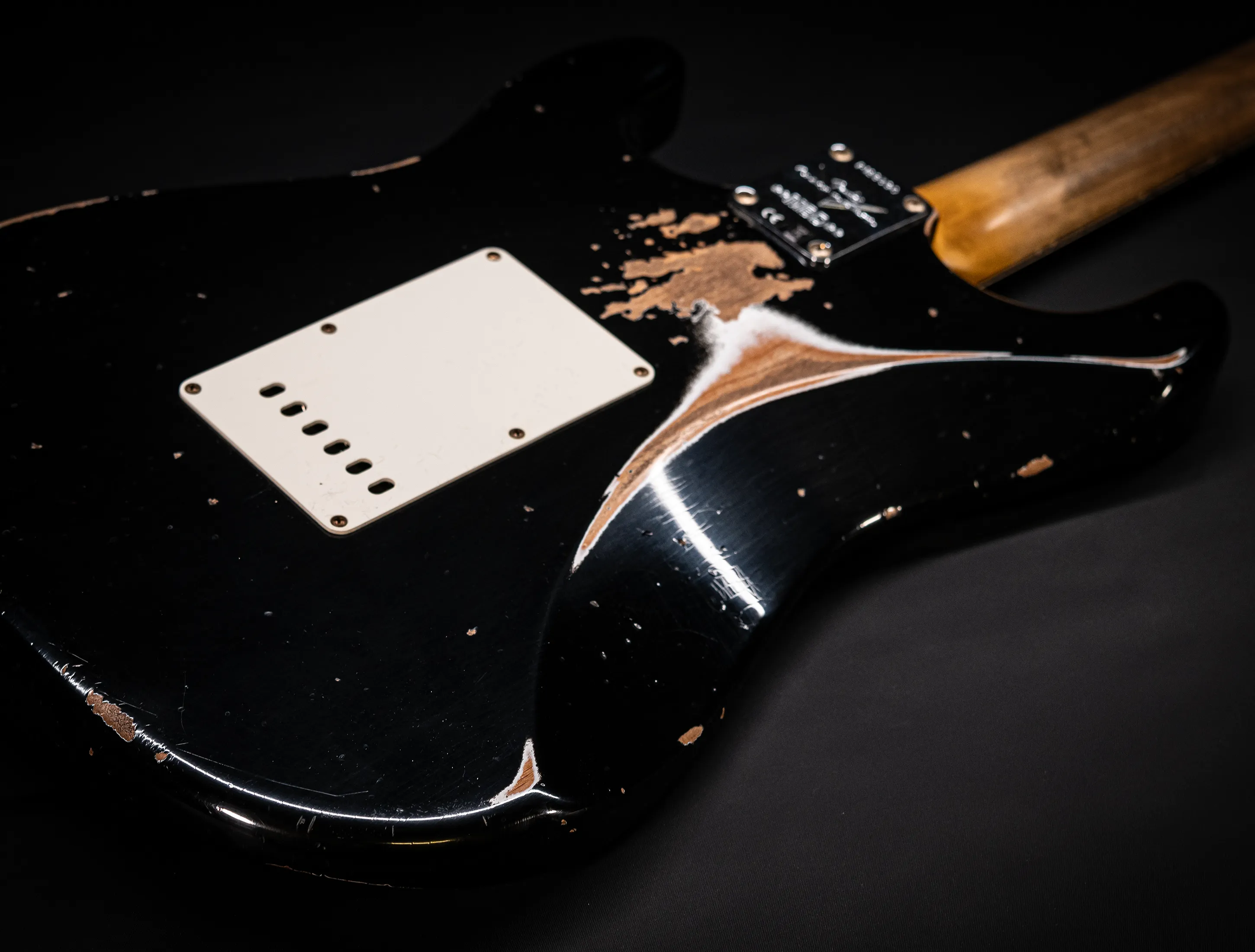 a173090Fender MBD Limited 1963 Humbucker Stratocaster Heavy Relic - Black Muikhaus-Hermann
