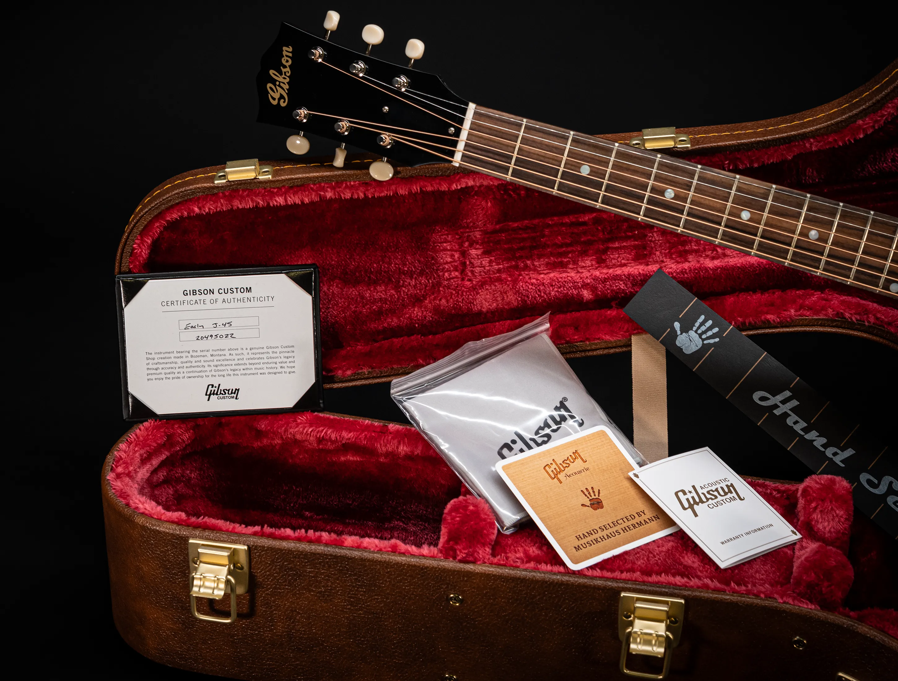 Galerie anzeigen (33 Bilder) a174890-Gibson-J-45-EARLY-50`s-Golden-Era-Custom-Shop-Adirondack-Vintage-Sunburst-