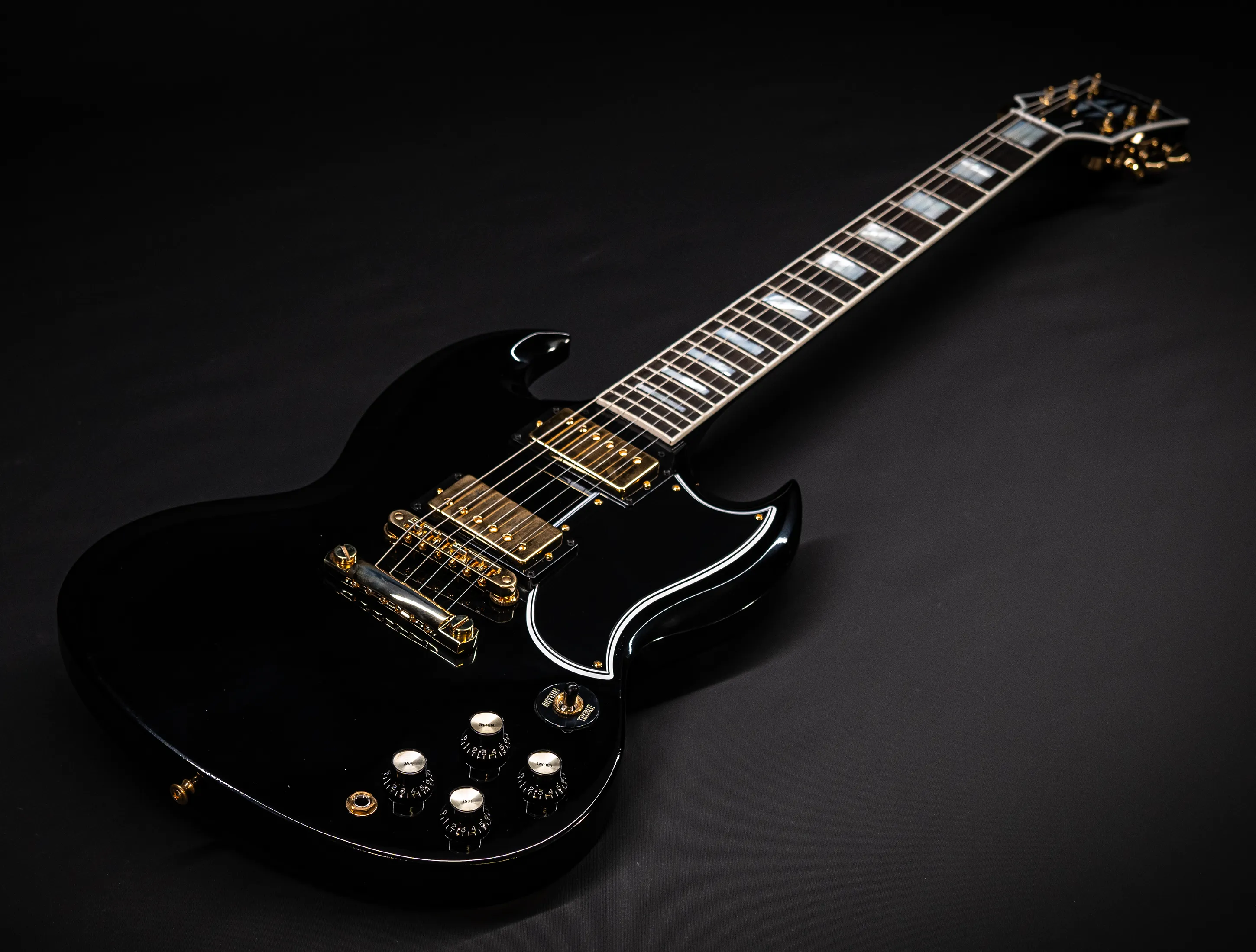 a164363 Gibson SG Custom 2 Pickup GLOSS Ebony