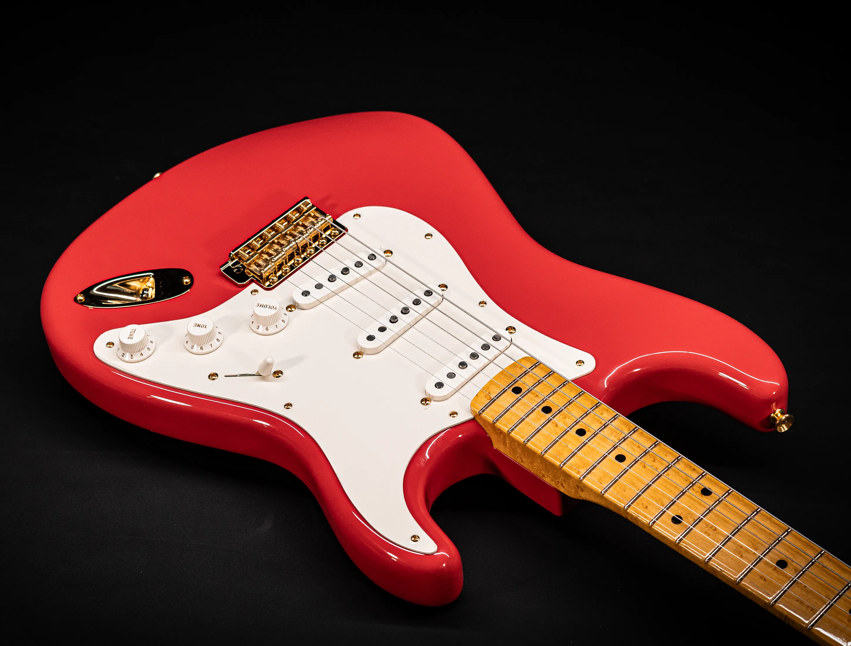 a161324 Fender MBD Limited 1957 Stratocaster Timeless NOS Birdseye Neck - Fiesta Red