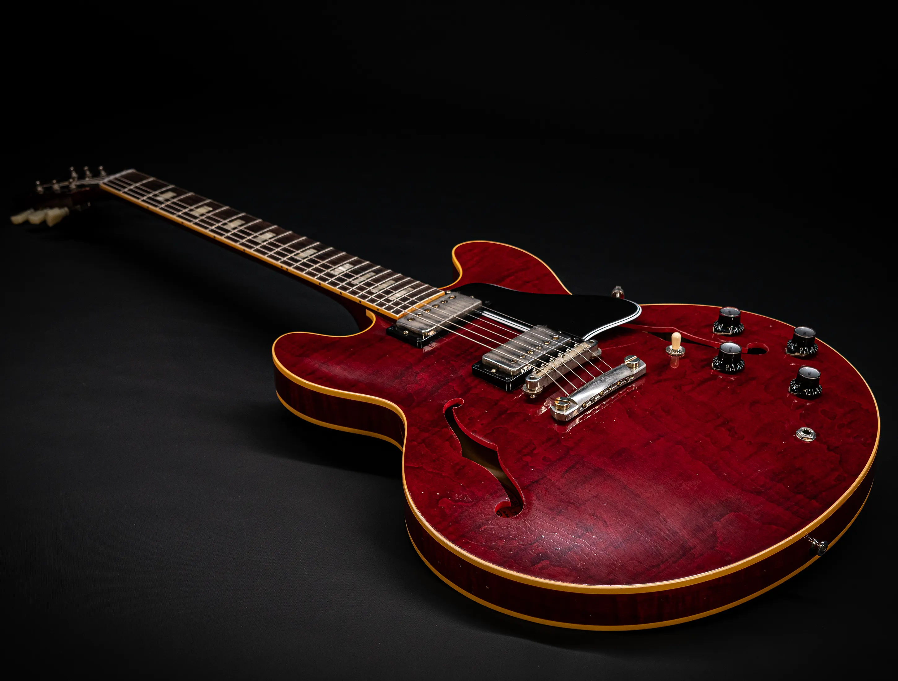 a165224 Gibson ES-335 1964 Custom Shop Murphy Lab Light Aged Figured Maple - 60s Viking Red