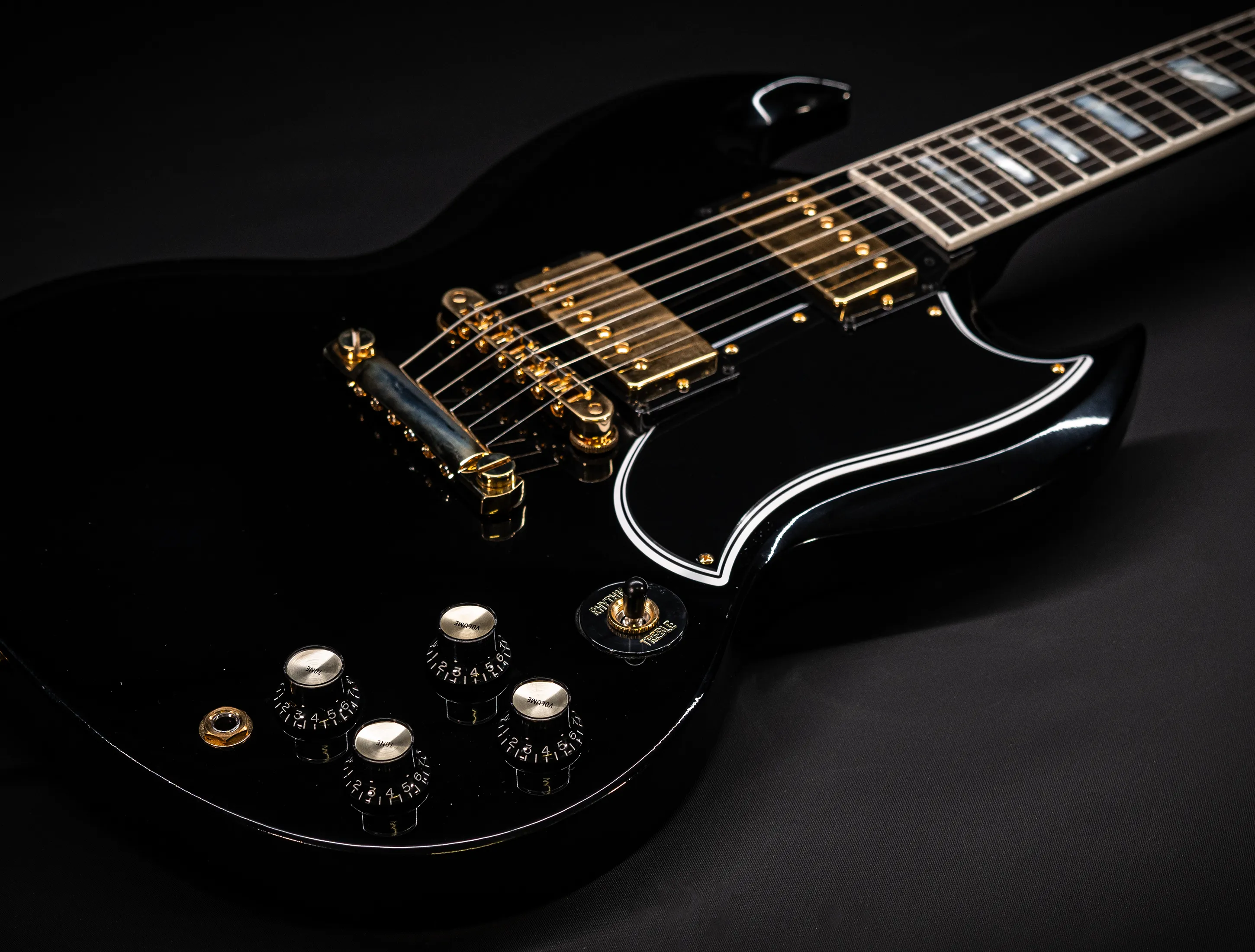 a164370 Gibson SG Custom 2 Pickup GLOSS Ebony
