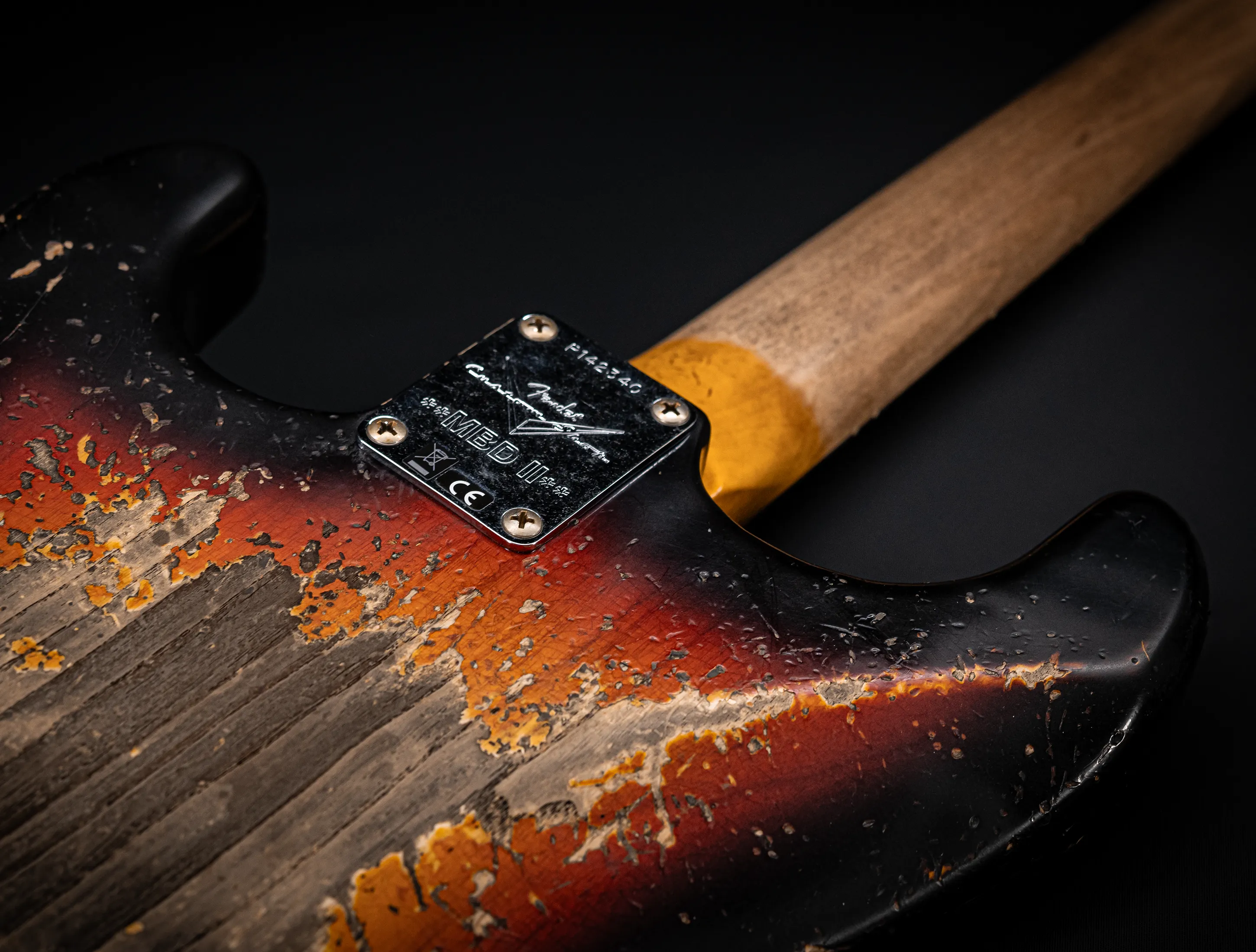 Fender MBD II 1962 Humbucker Hardtail Stratocaster MIDAS Super Heavy Relic - ASH Body Sunburst