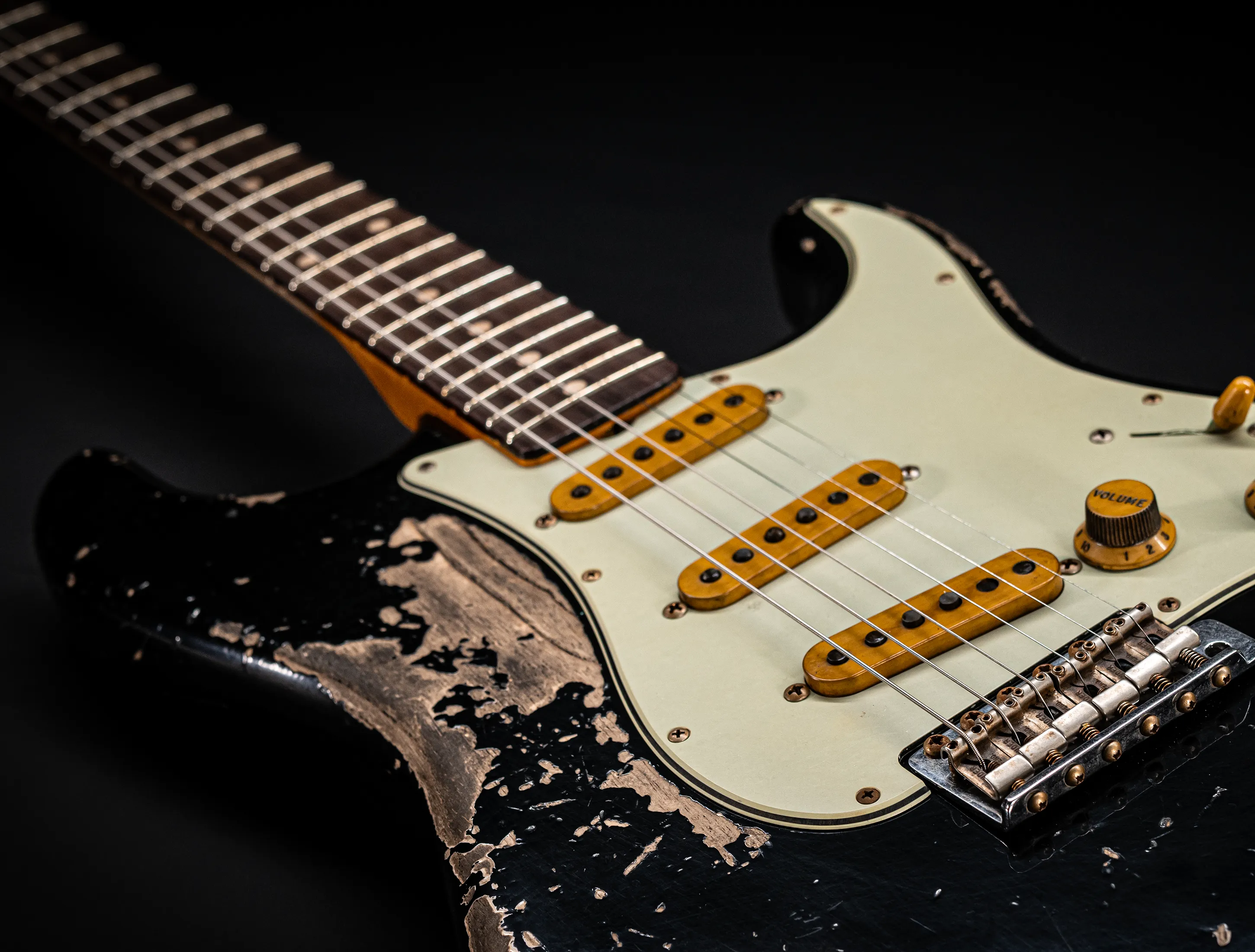 Fender MBD II 1962 Stratocaster MIDAS Super Heavy Relic - ASH Body Black