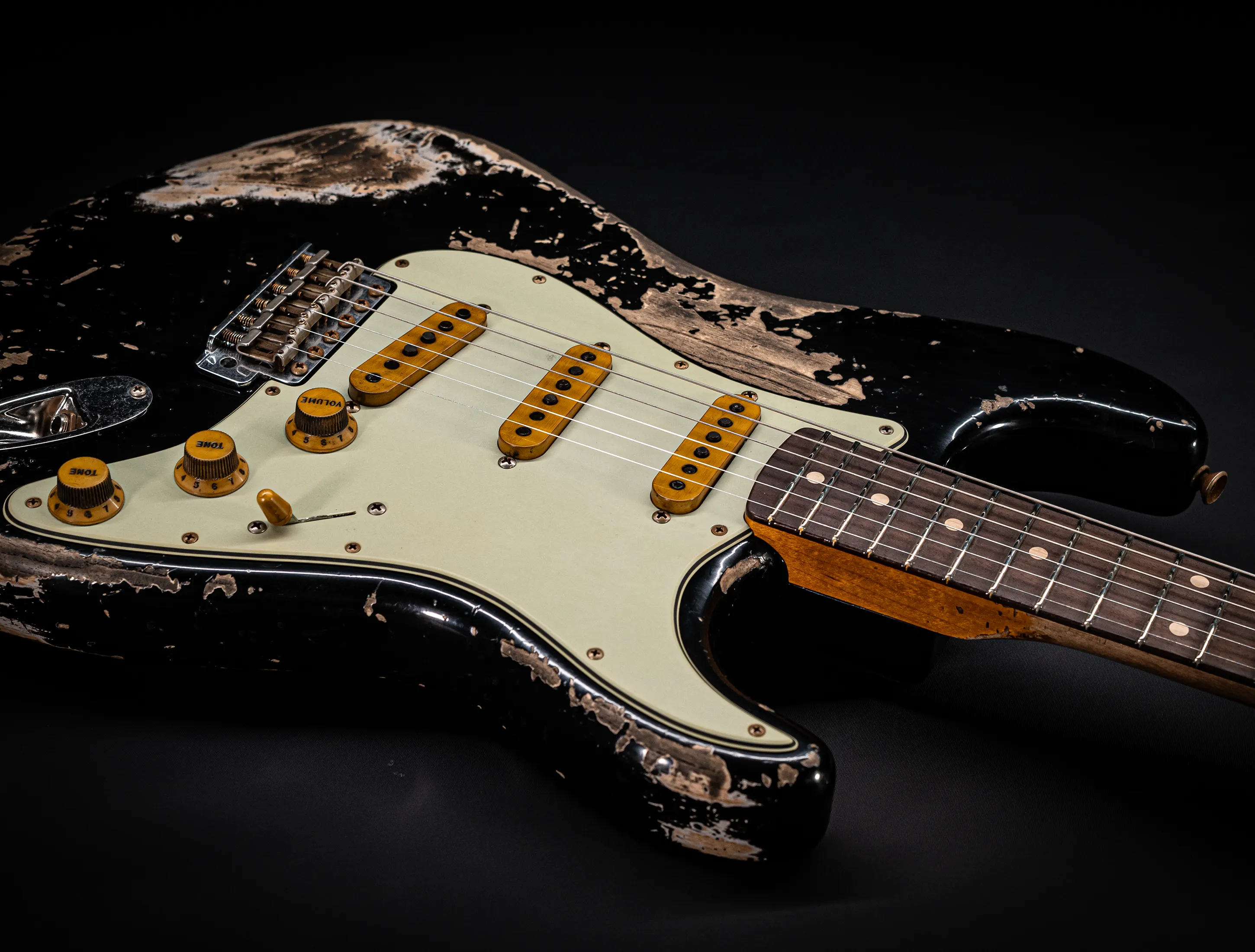 Fender MBD II 1962 Stratocaster MIDAS Super Heavy Relic - ASH Body Black