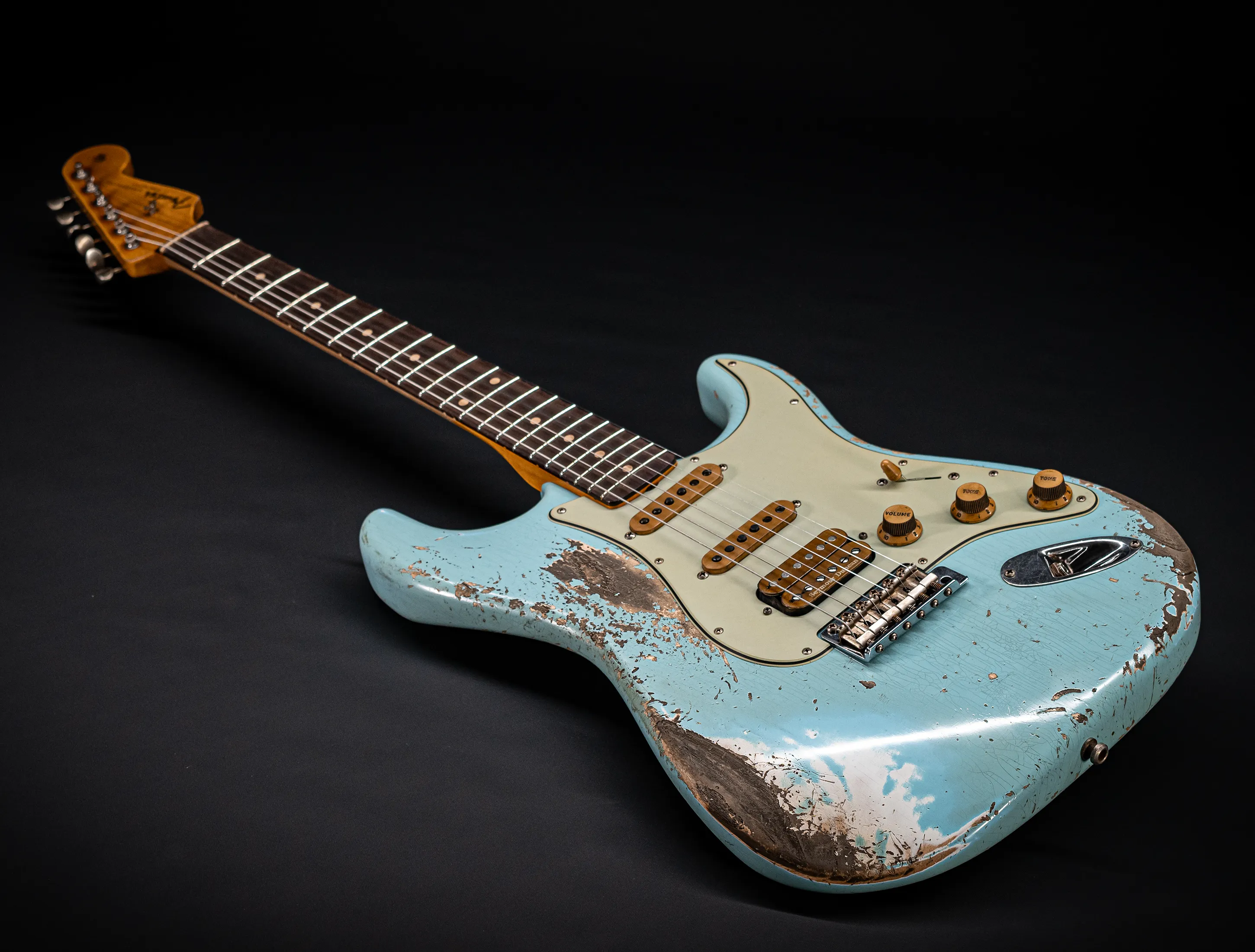 Fender MBD II 1962 Humbucker Stratocaster MIDAS Super Heavy Relic - ASH Body Daphne Blue