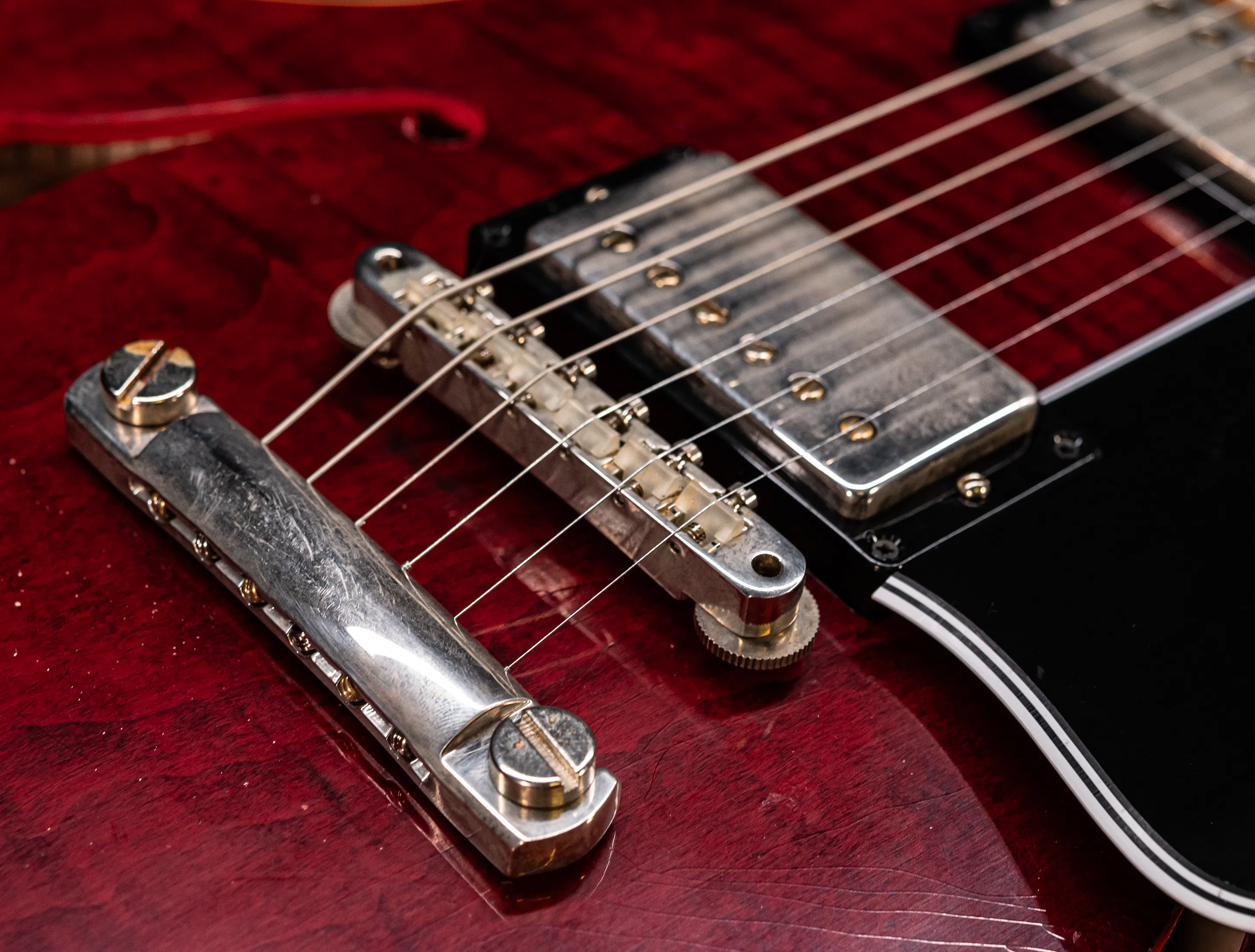 a165204 Gibson ES-335 1964 Custom Shop Murphy Lab Light Aged Figured Maple - 60s Viking Red