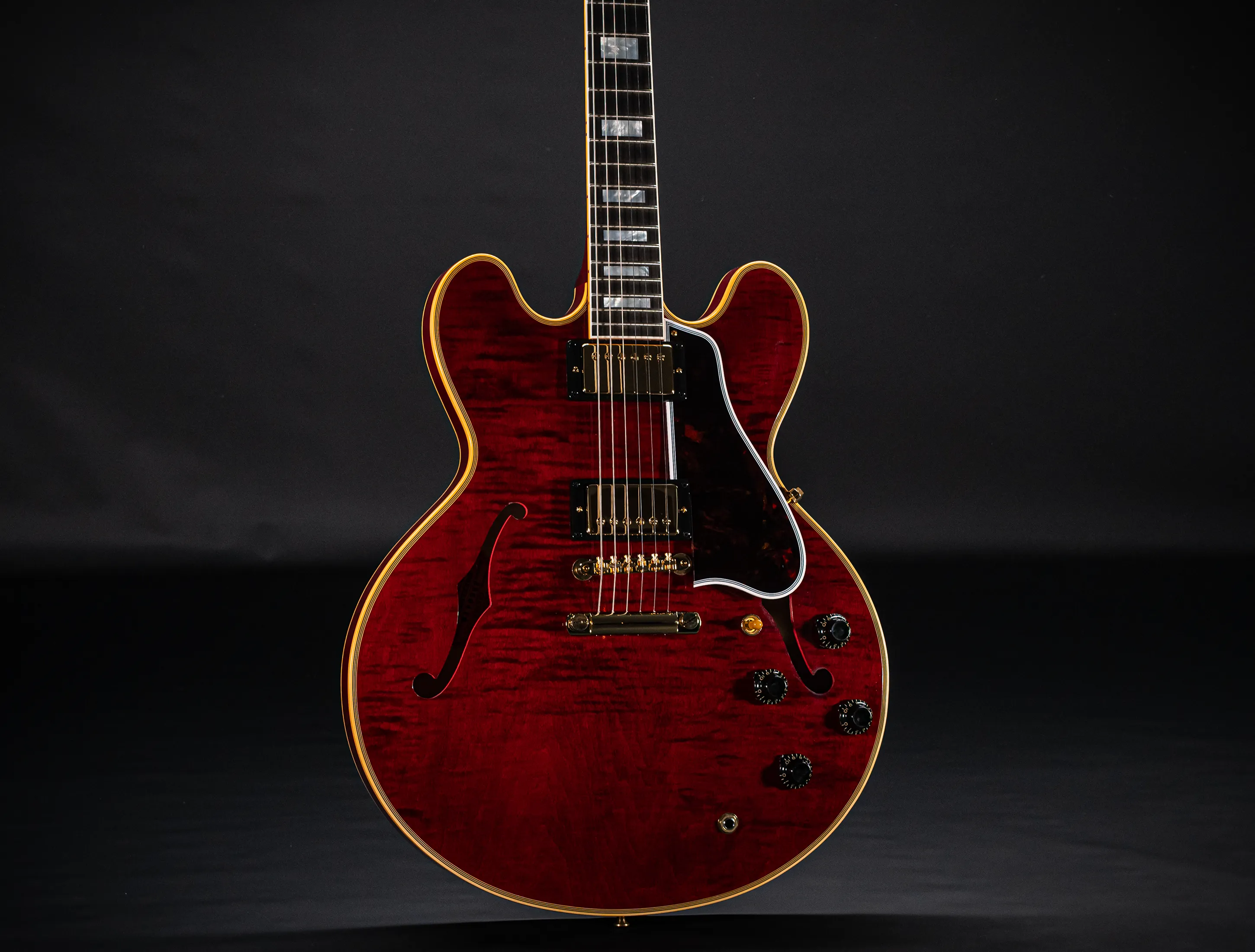 Gibson ES-355 1959 Custom Shop Gloss Figured Maple - Dark Viking Red