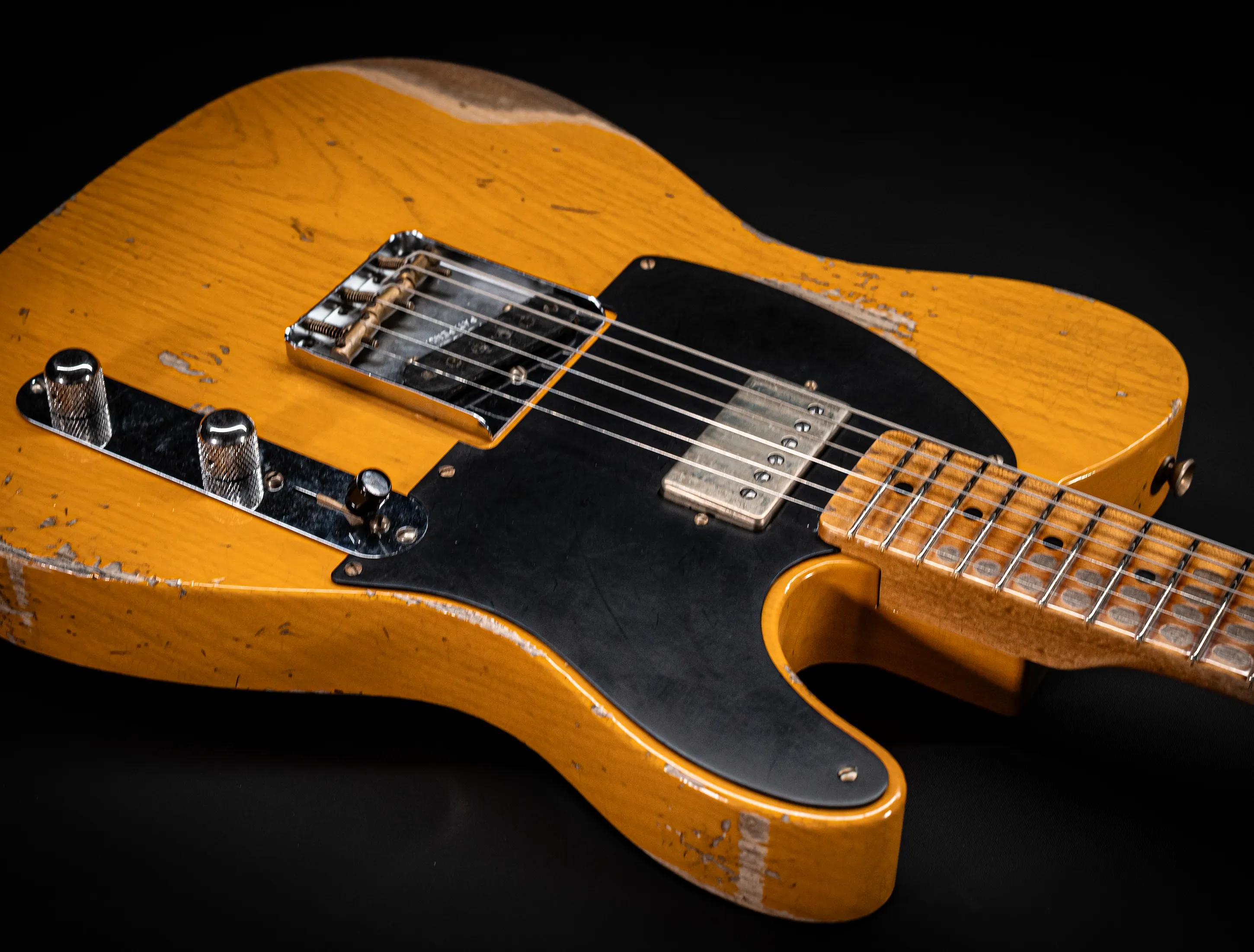 Fender MBD 1952 Humbucker Telecaster Heavy Relic 1pc Ash Body - Butterscotch Blonde