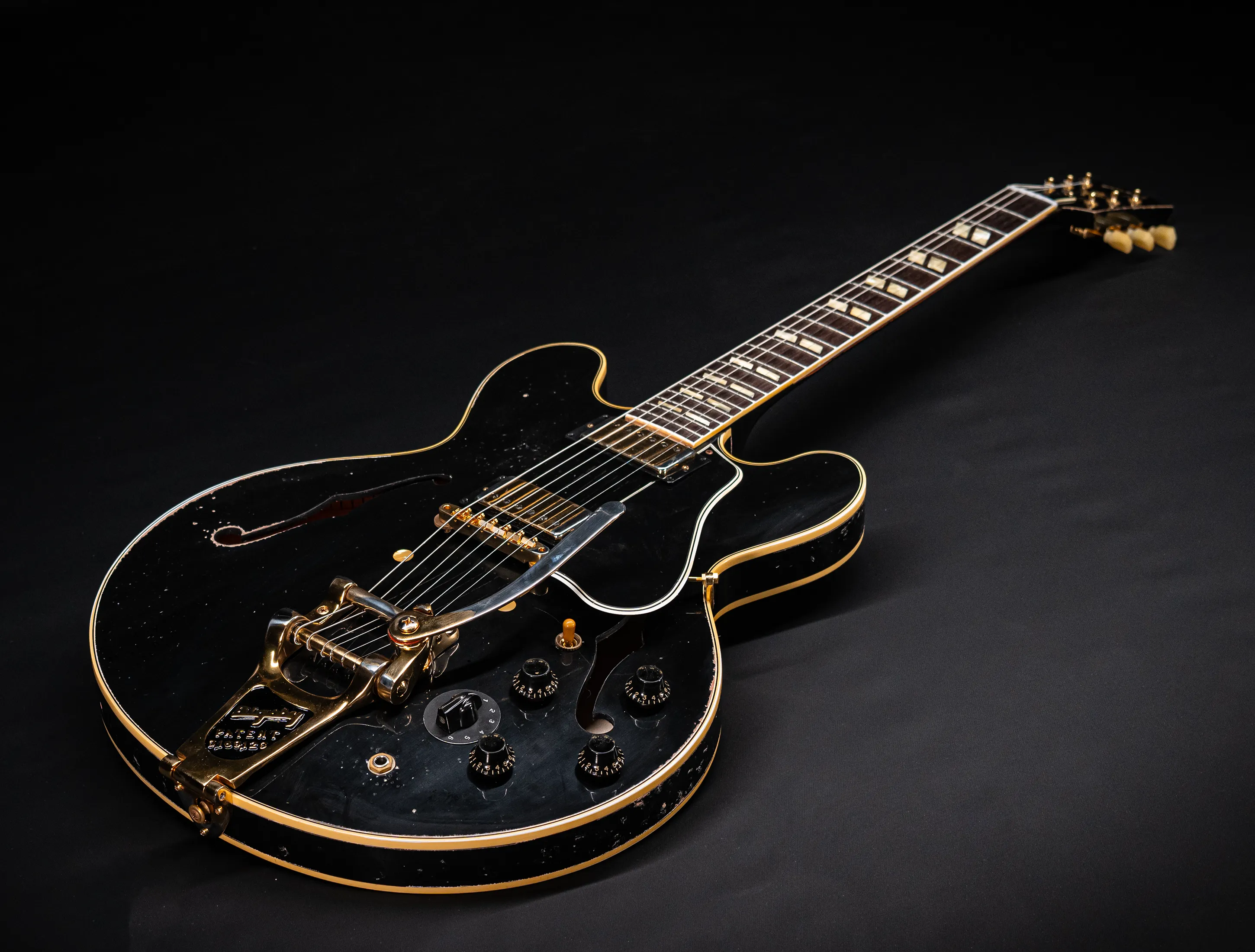 Gibson ES-345 1959 Bigsby Varitone Custom Shop Murphy Lab Heavy Aged - Ebony