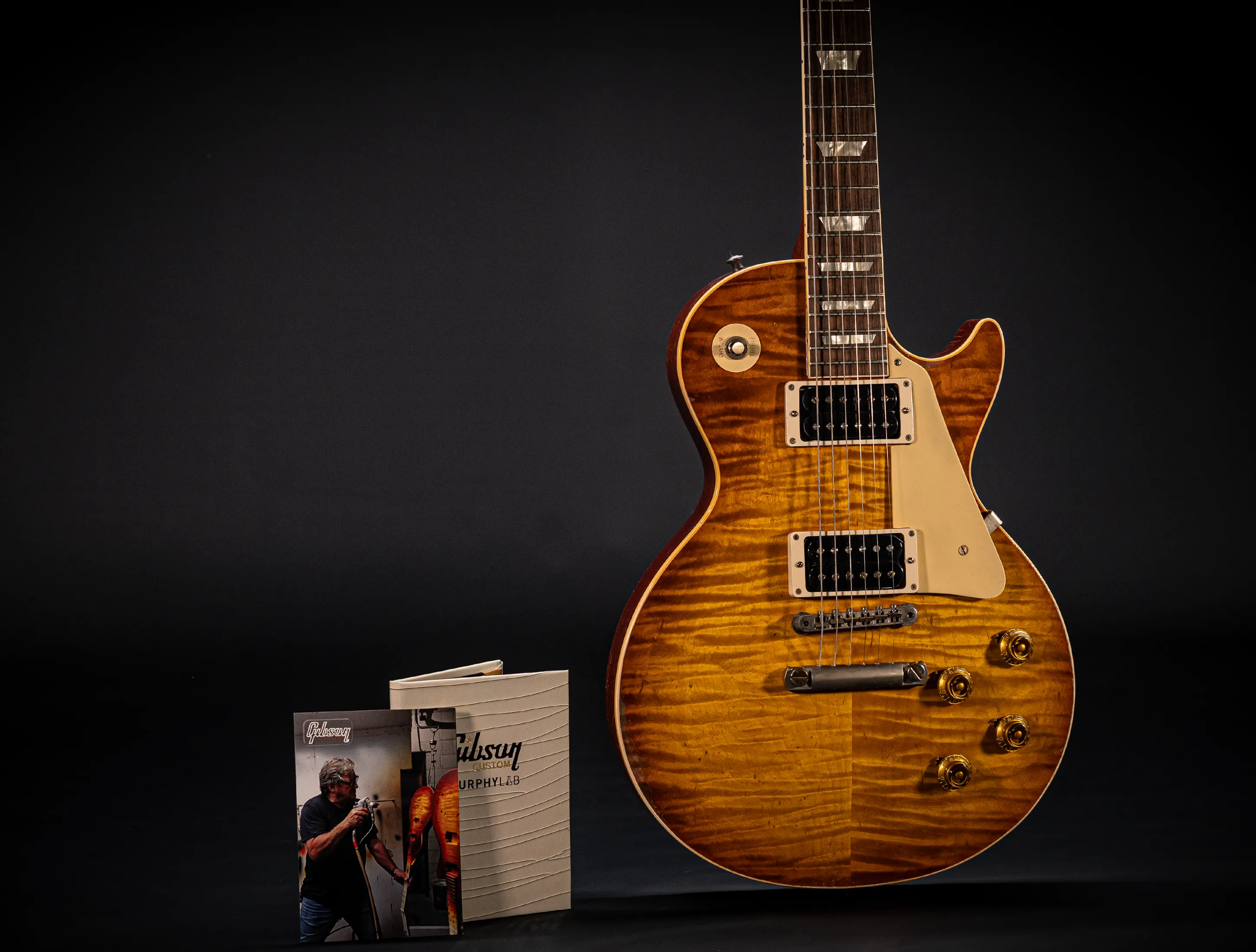 Gibson Les Paul 1959 "Double Black" Tom Murphy Painted TM R9 Ultra Heavy Aged - Toms Tea