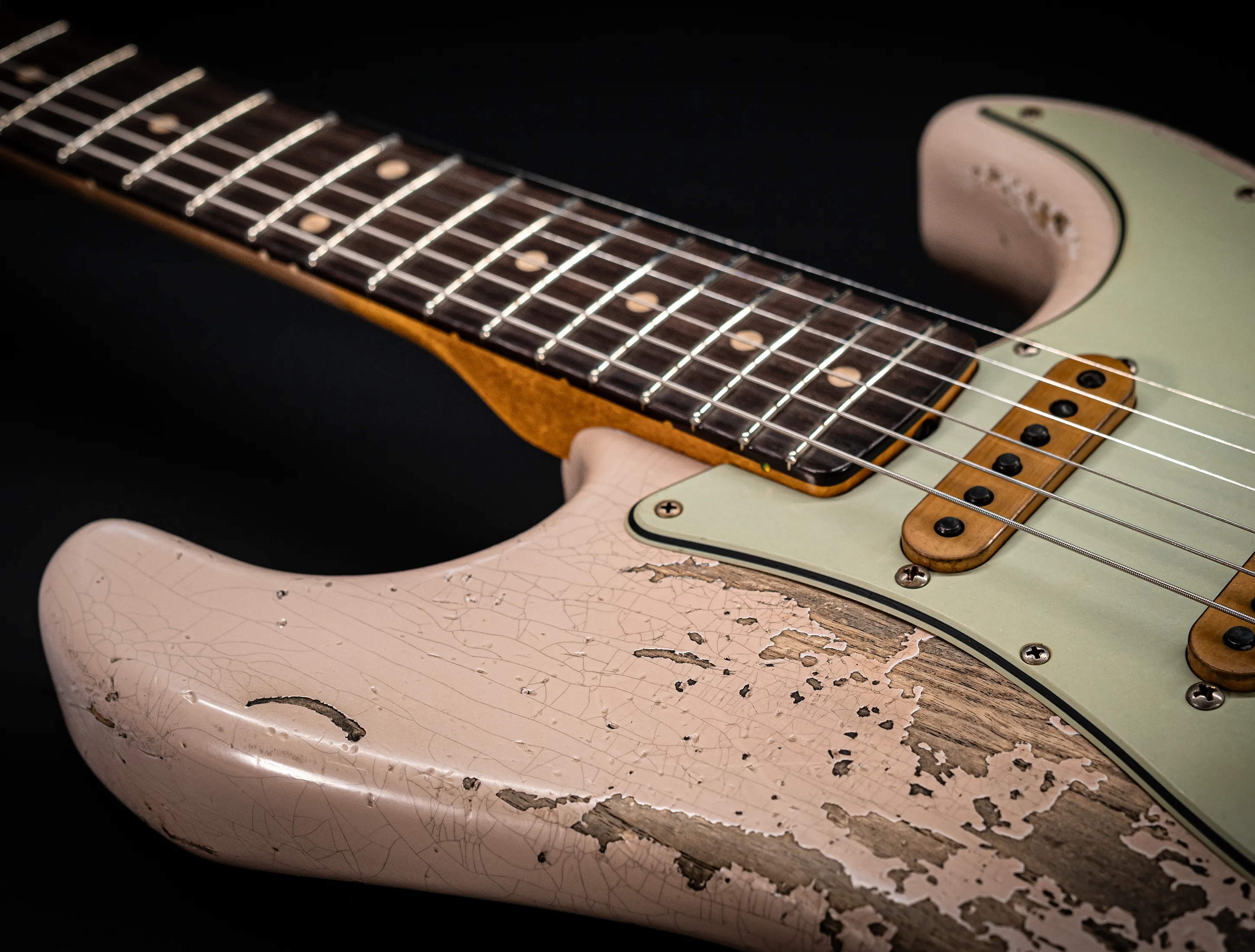 Fender MBD II 1962 Humbucker Stratocaster MIDAS Super Heavy Relic - ASH Body Shell Pink